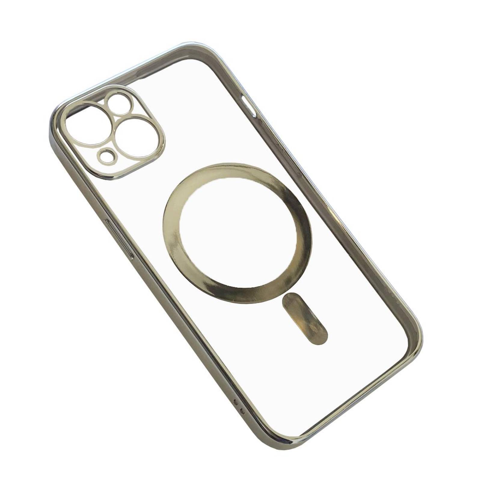 Funda Magsafe con Protector de Cámara para Iphone 13 Mini Plata