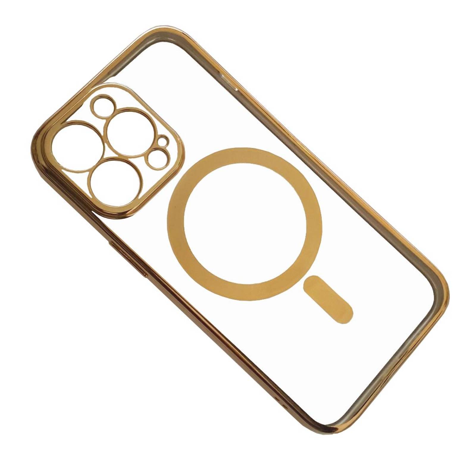 Funda Magsafe con Protector de Cámara para Iphone 13 Pro Dorado
