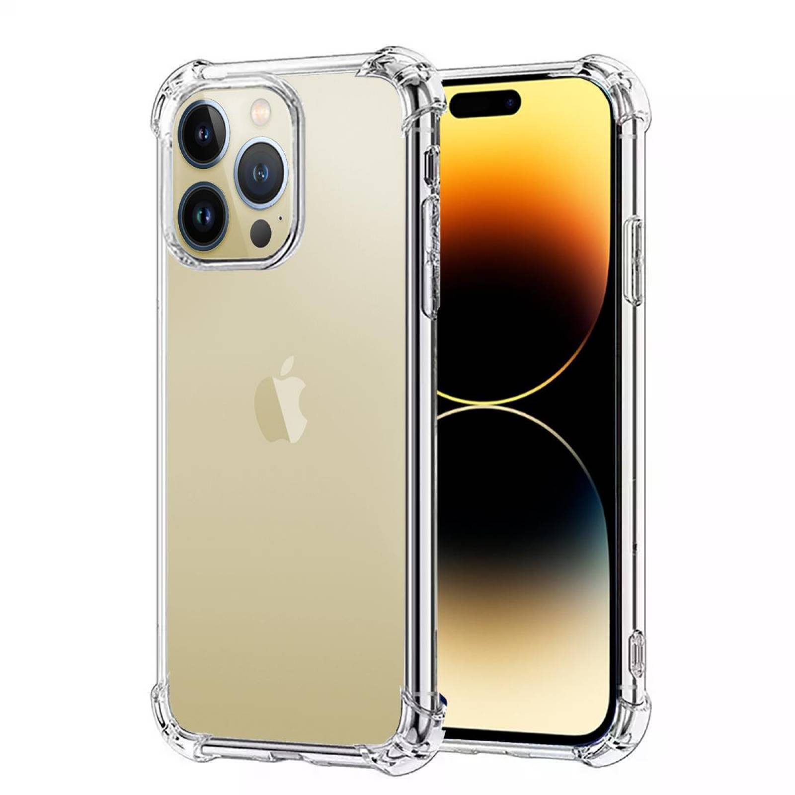 Funda MagSafe transparente y metal iPhone 14 Pro Max (dorado) - Funda -movil.es