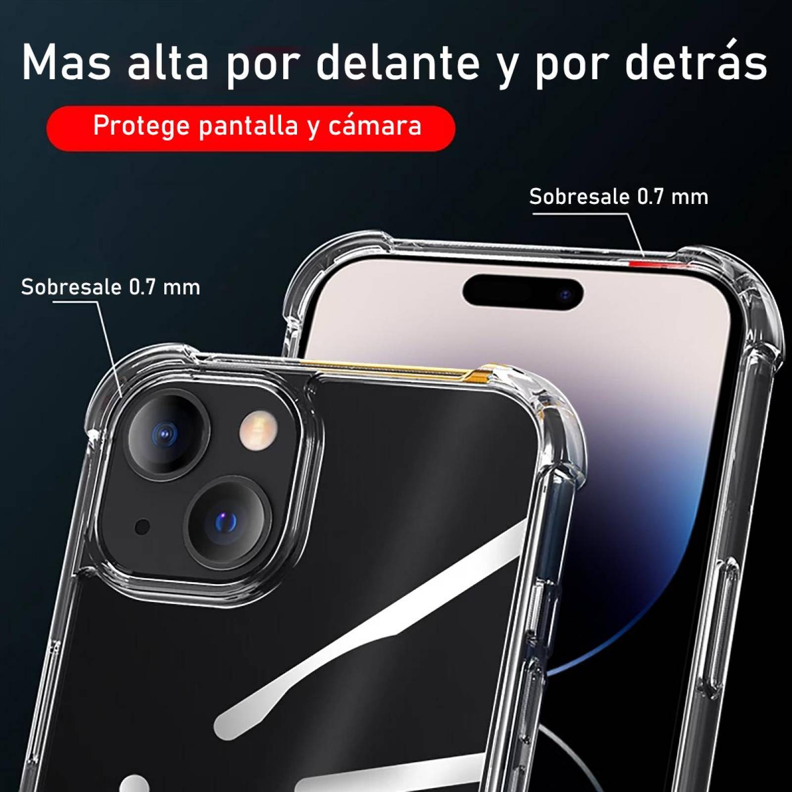 Funda Transparente Acrigel Compatible Con iPhone 14 Pro Max