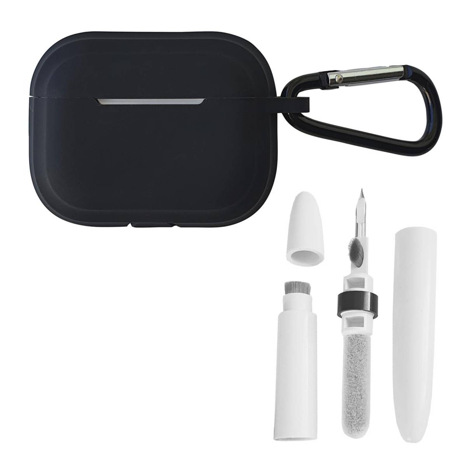 Funda para Airpods Pro 2 Generación y Pluma Limpiadora Negro