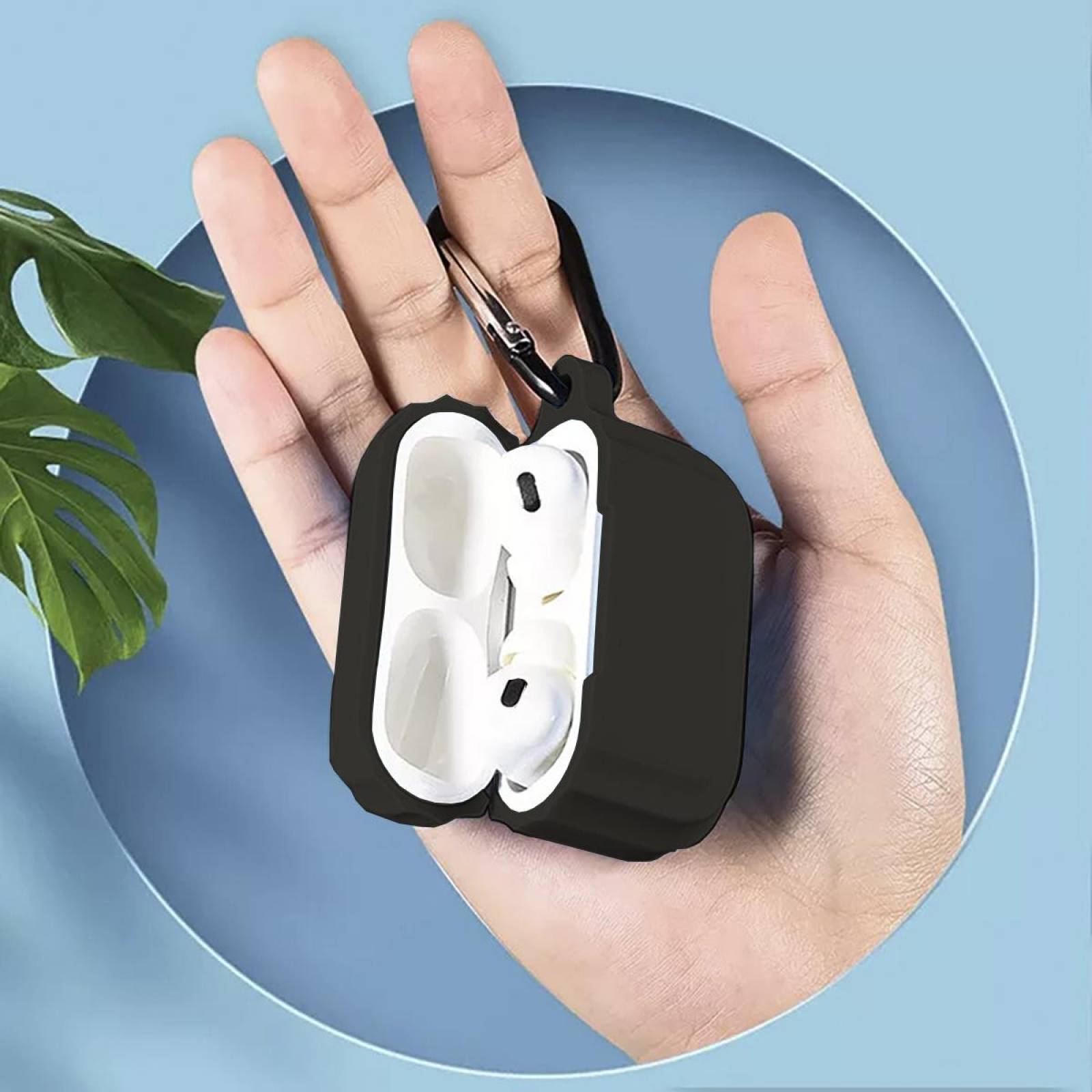 Funda para Airpods Pro 2 Generación y Pluma Limpiadora Negro