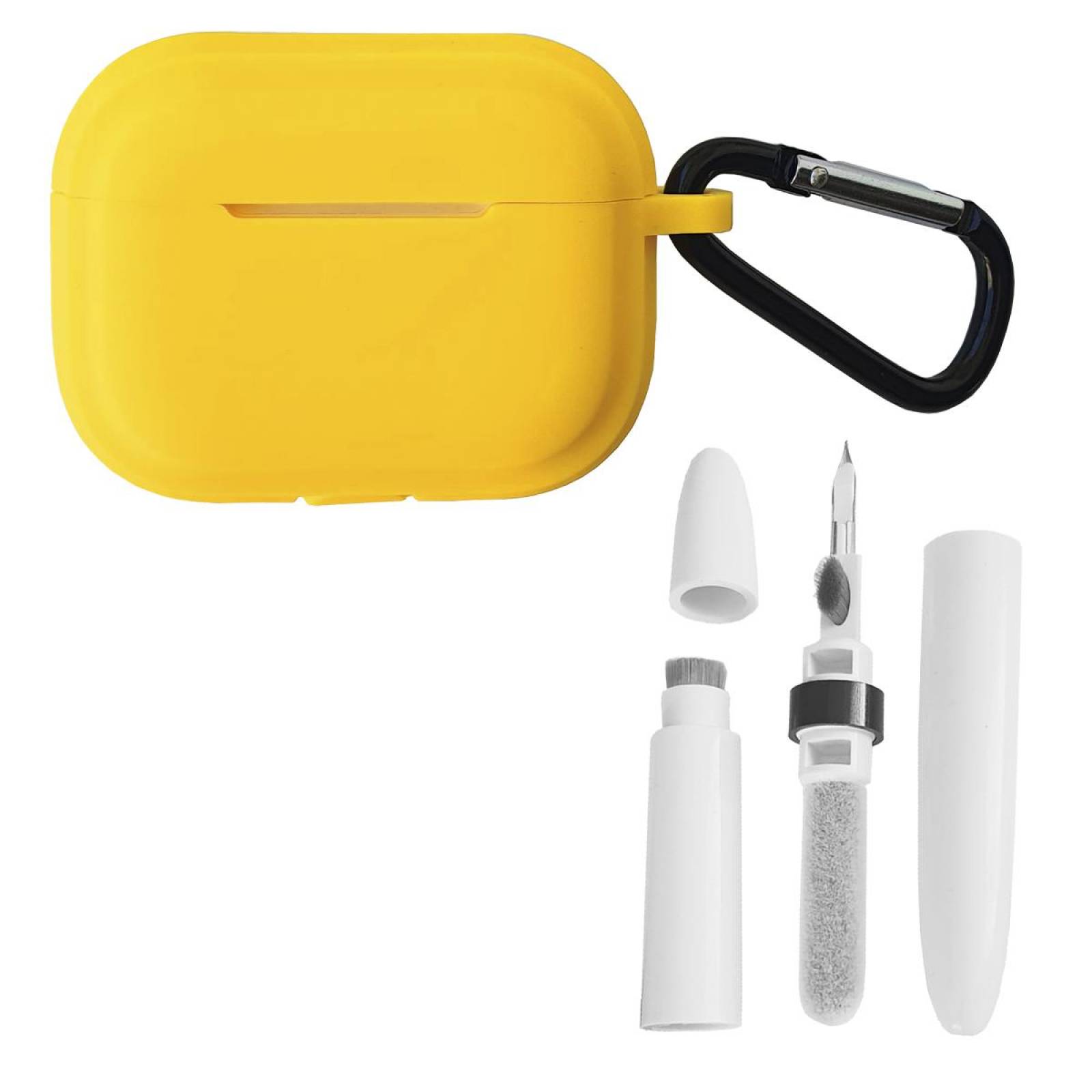 Funda para Airpods Pro 2 Generación y Pluma Limpiadora Amarillo