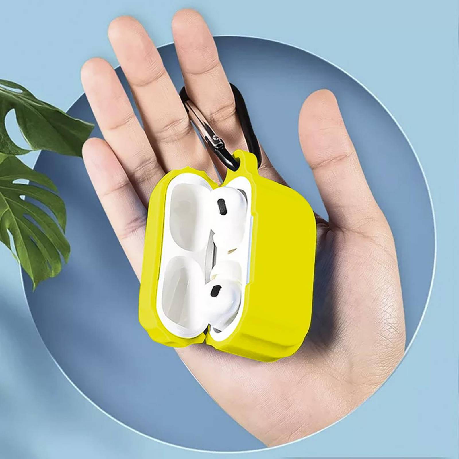 Funda para Airpods Pro 2 Generación y Pluma Limpiadora Amarillo