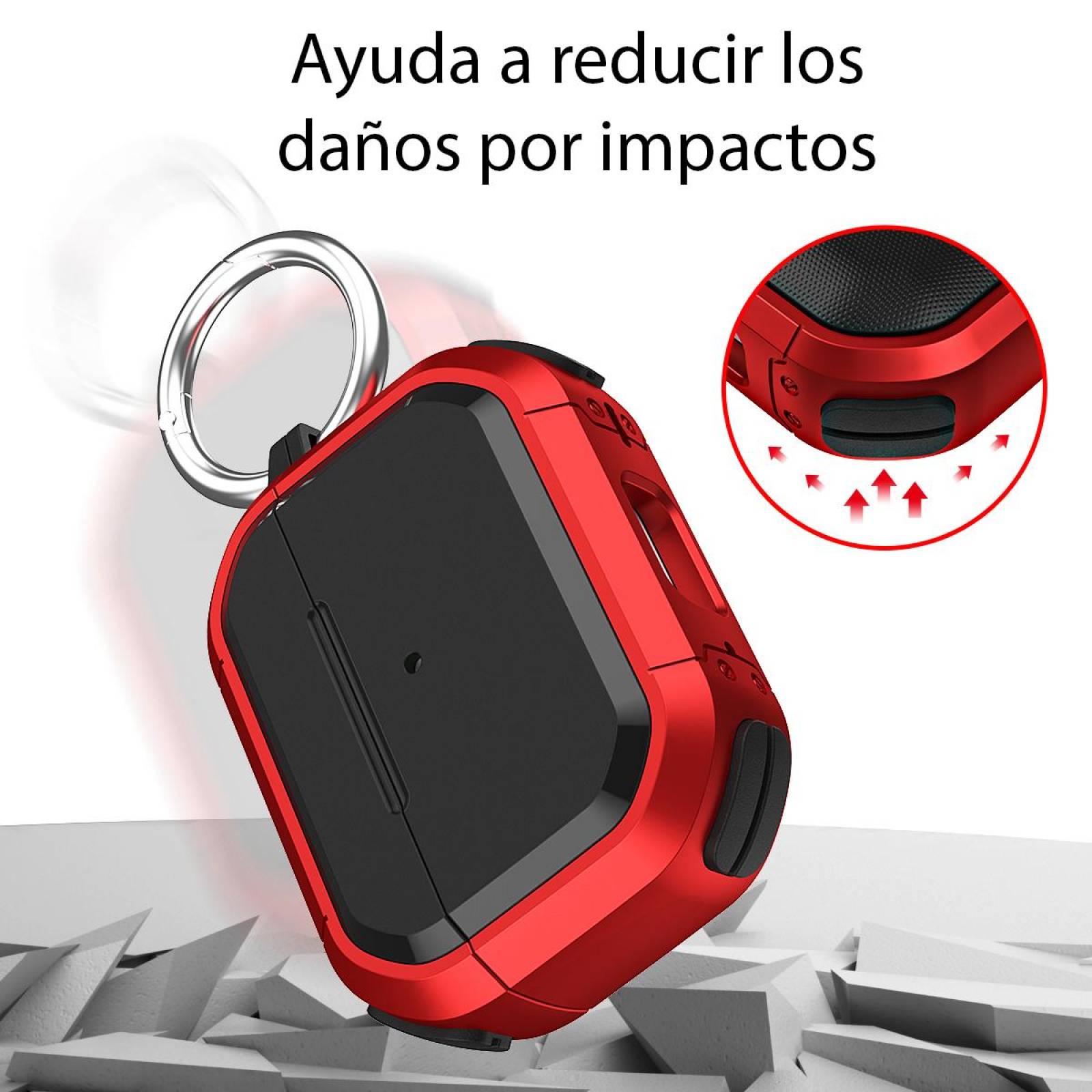 Funda Uso Rudo para Airpods Pro 2a Gen. y pluma limpiadora Dorado