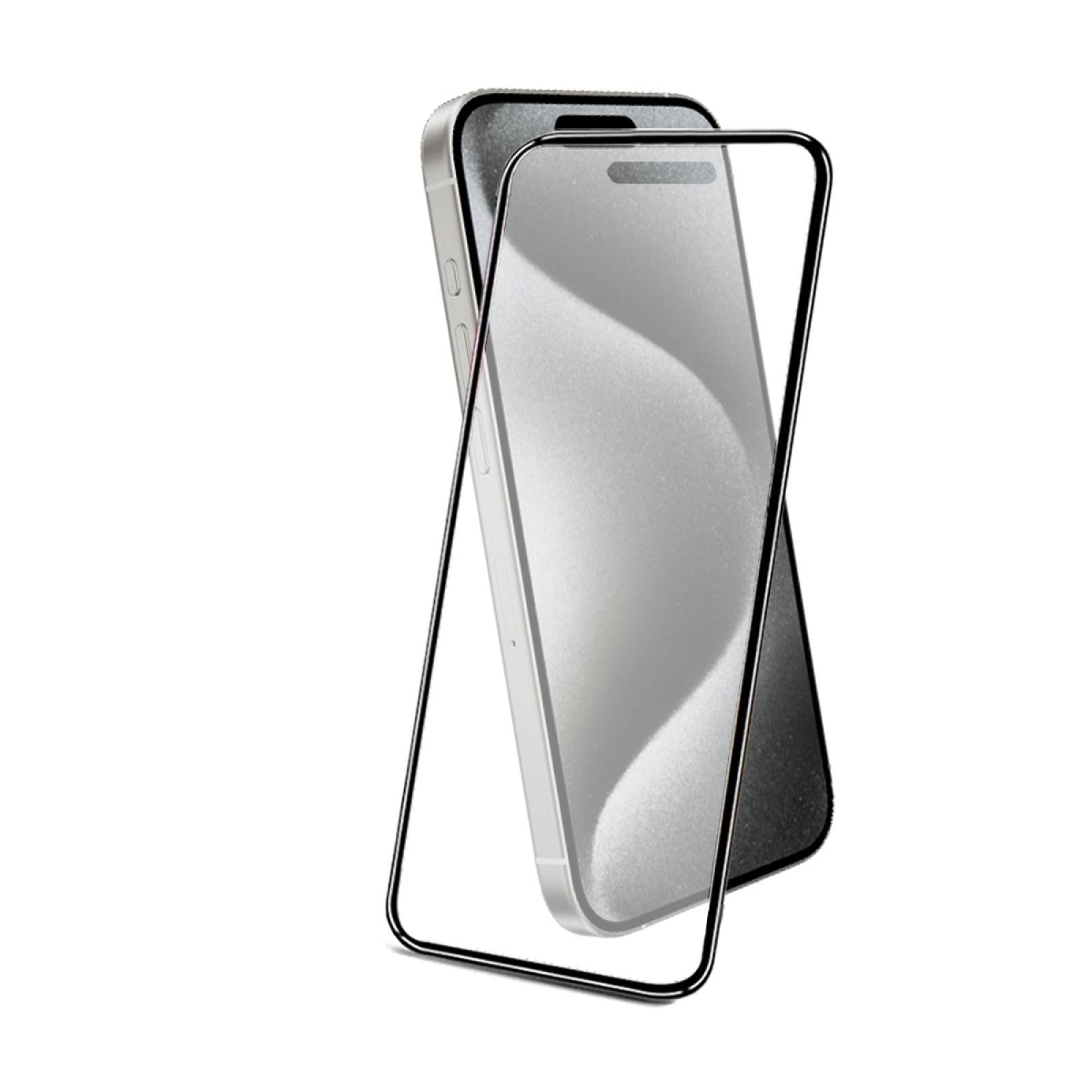 Mica De Cristal Templado Con Aluminio Para iPhone 15 Pro Max