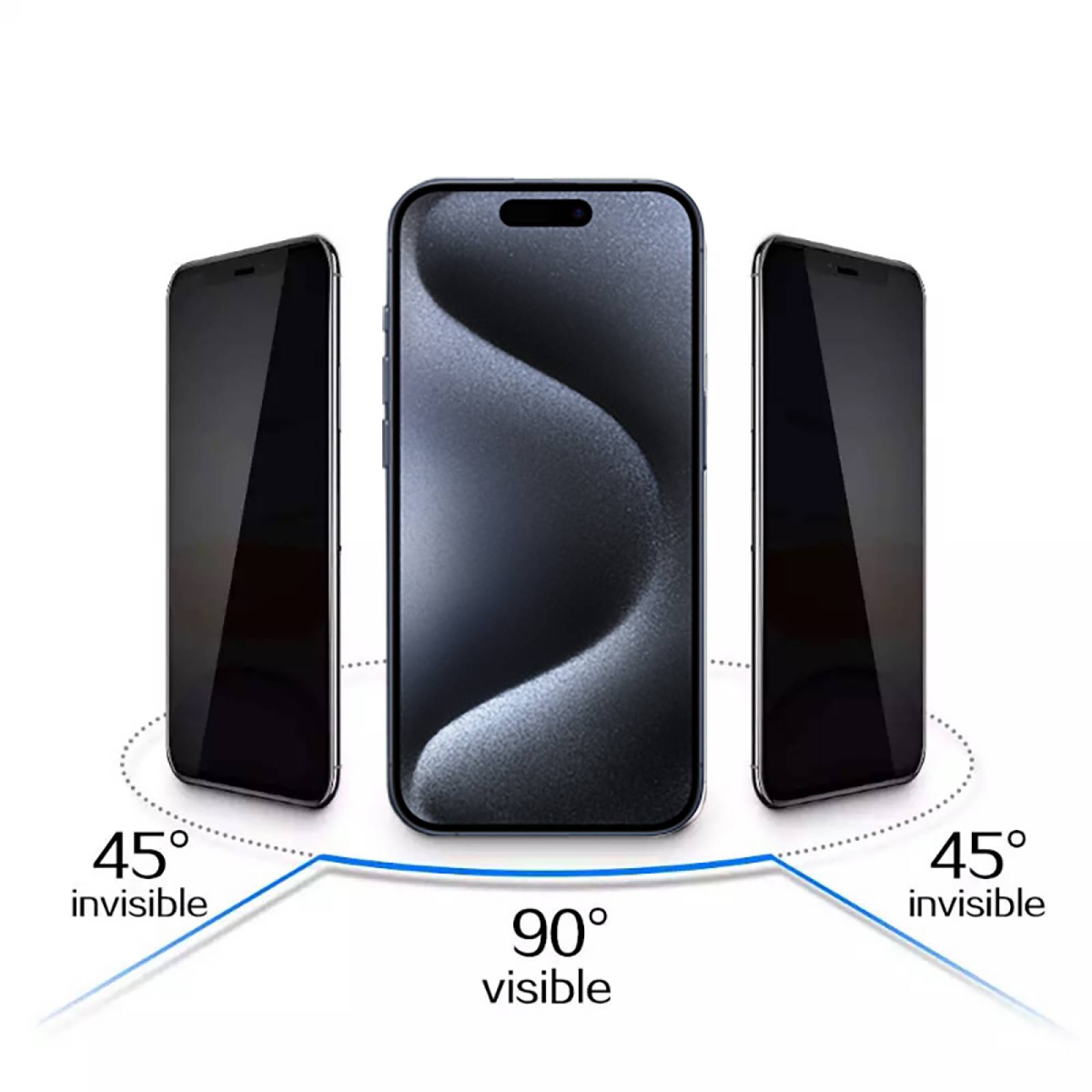 Mica de Cristal Templado con aluminio para iPhone 15 Pro Max