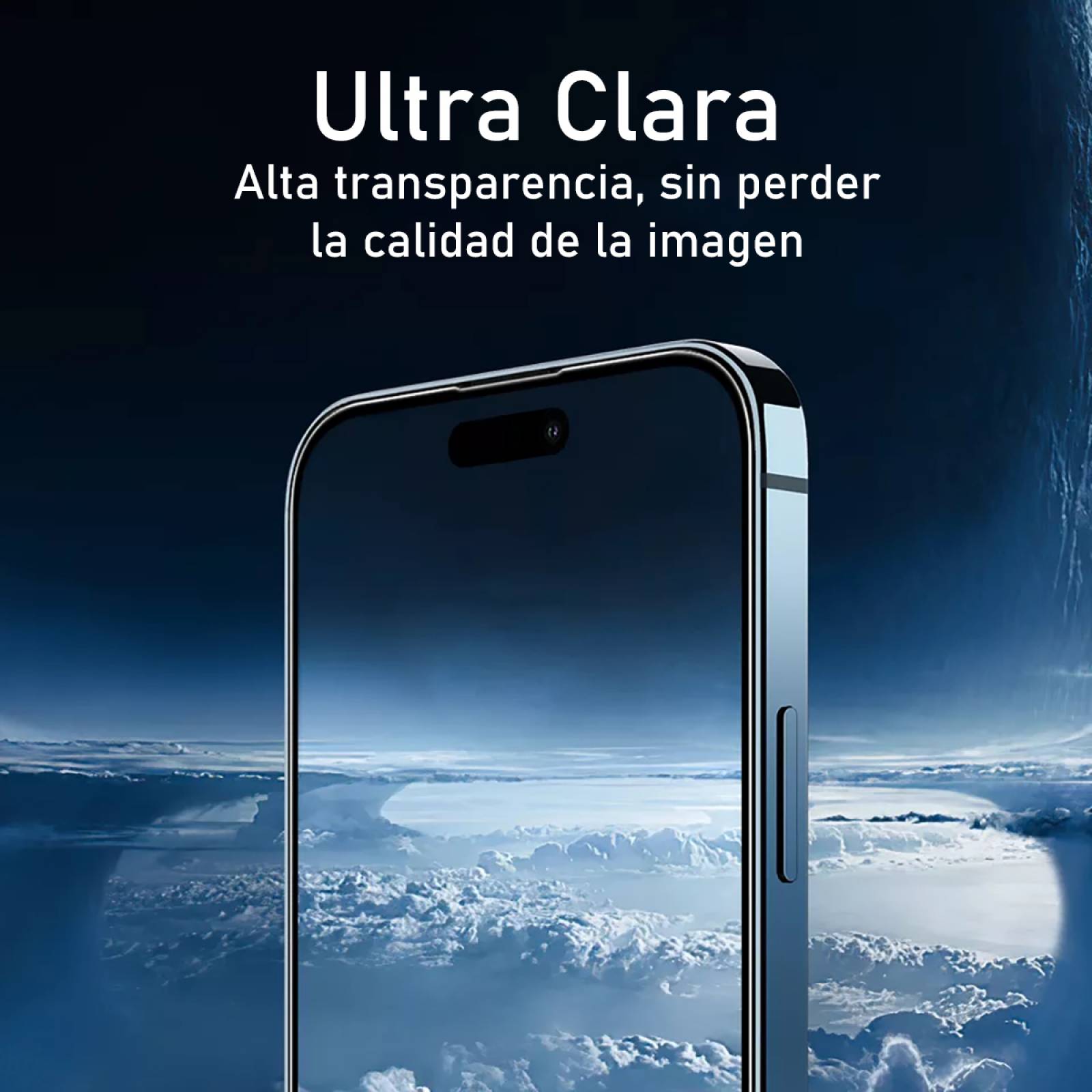 Mica de Cristal Templado con aluminio para iPhone 15 Pro