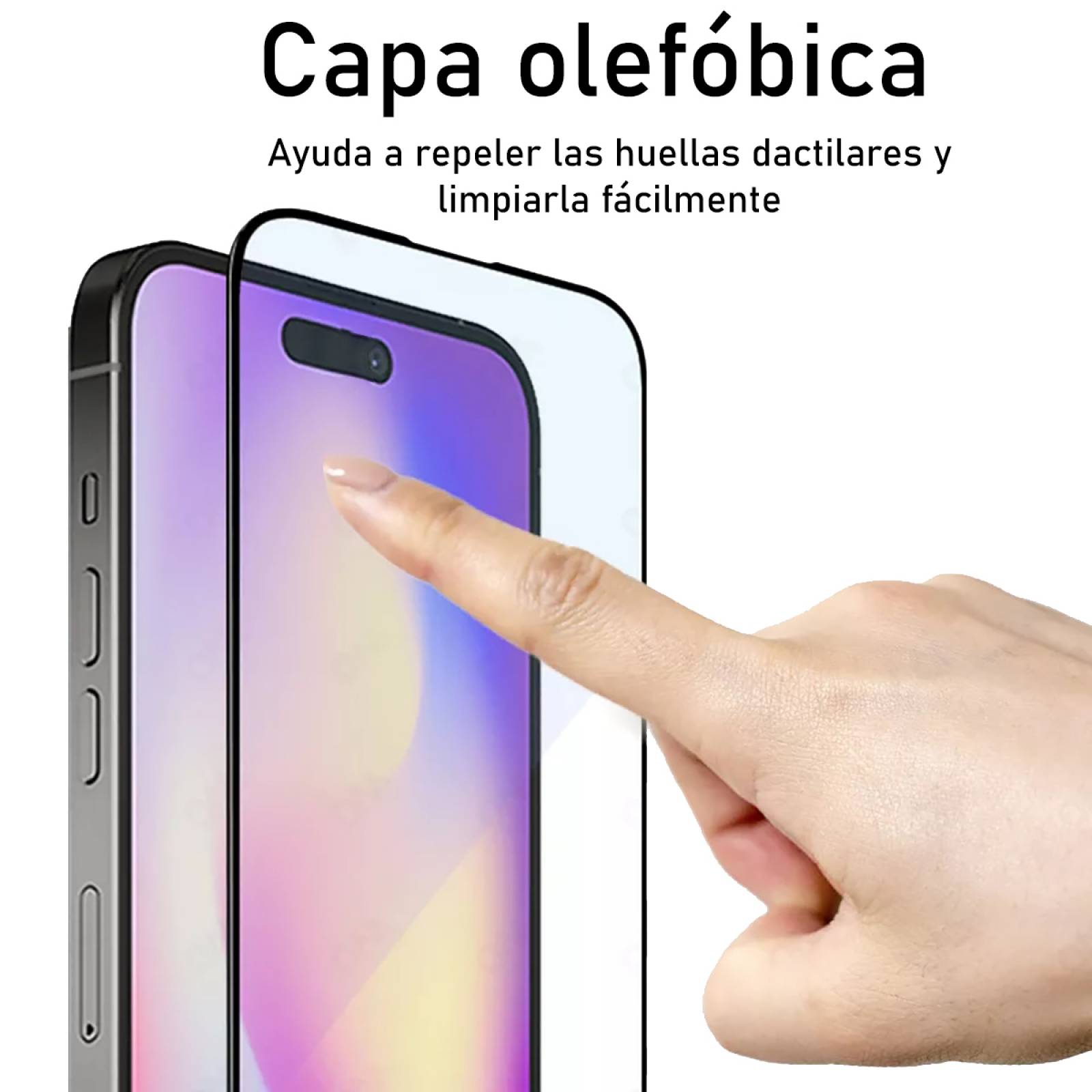 Mica de Cristal Templado con aluminio para iPhone 15