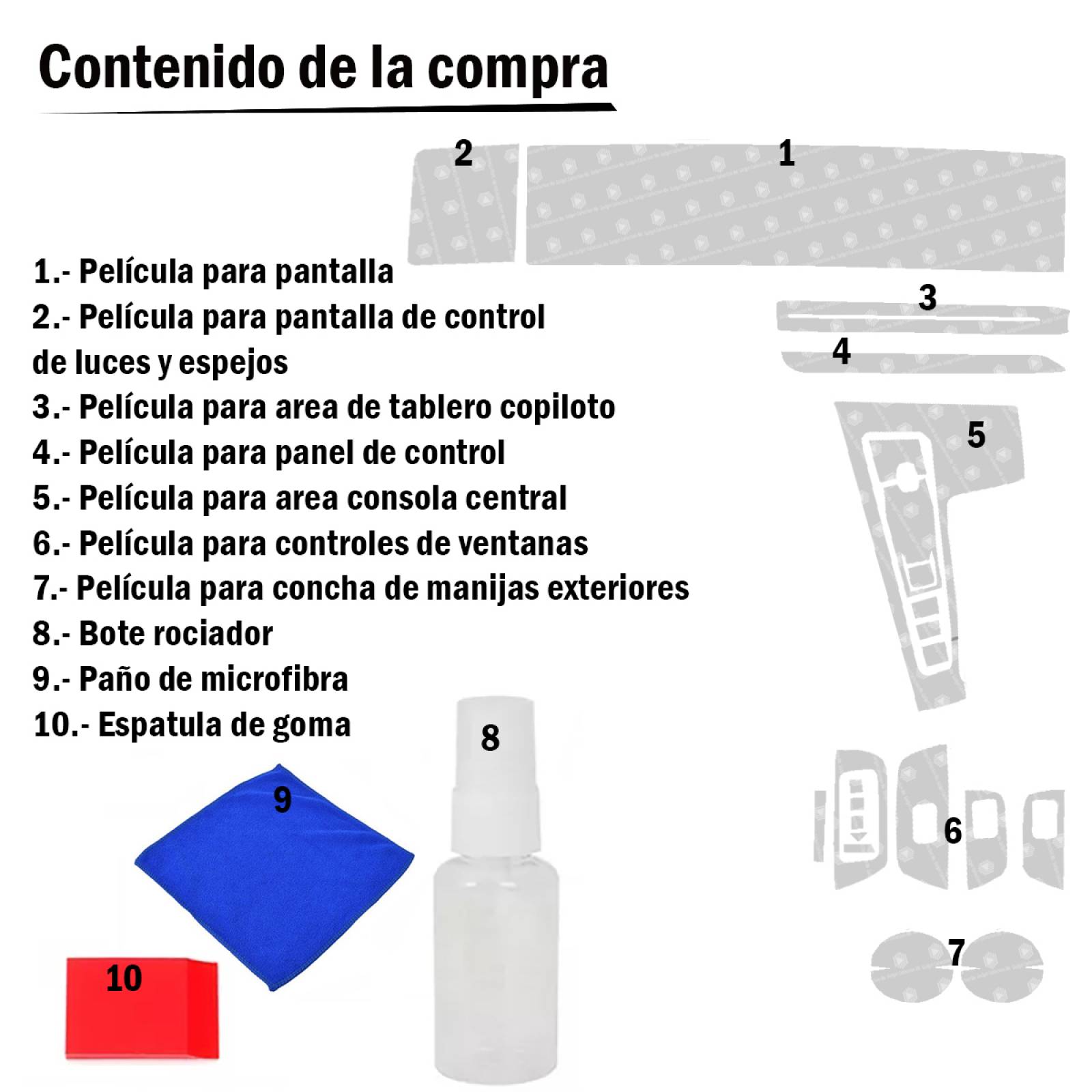 Protector Interior para Mg ONE 2024 kit Ppf