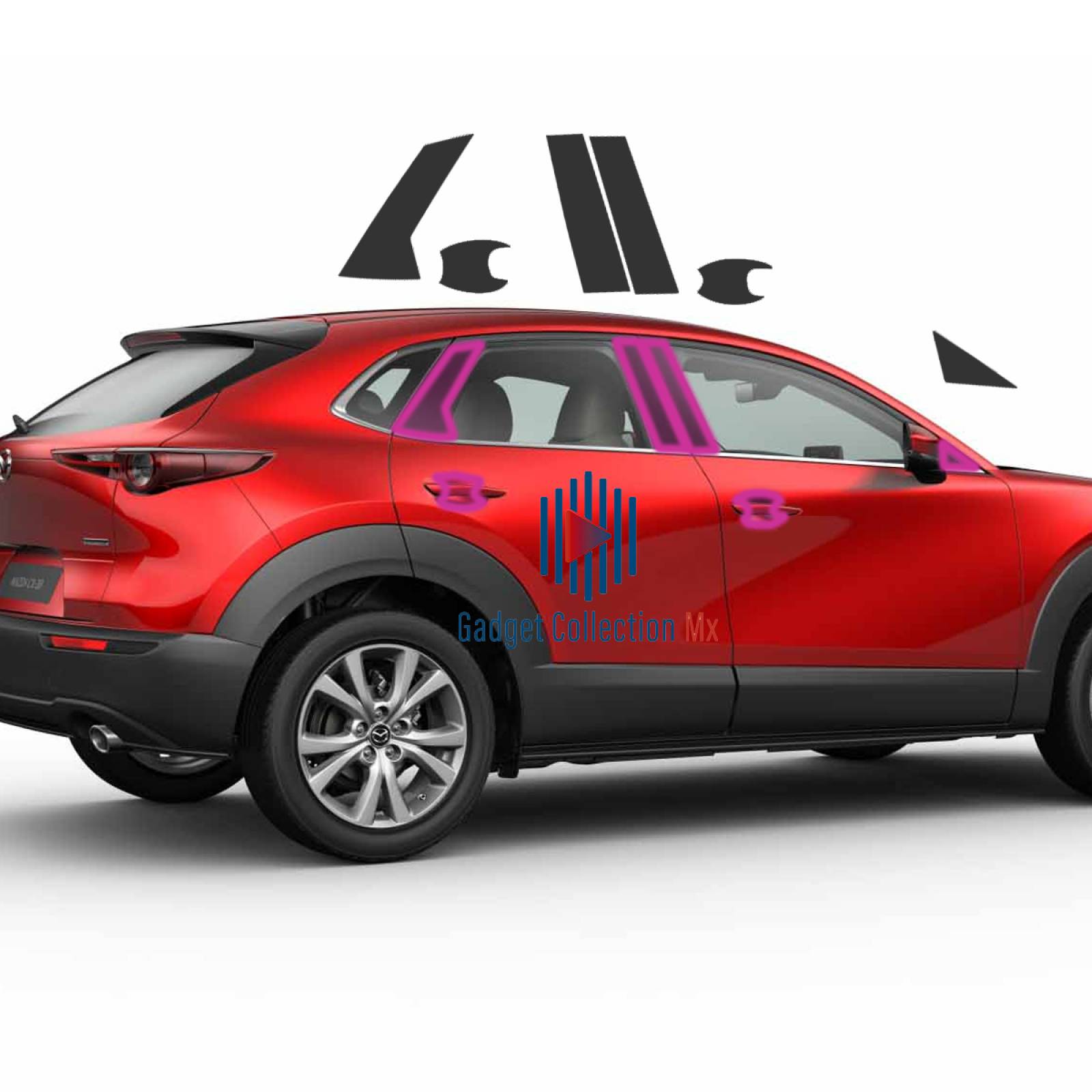 Película De Ppf Para Postes Y Manijas De Mazda CX 30 2021 24