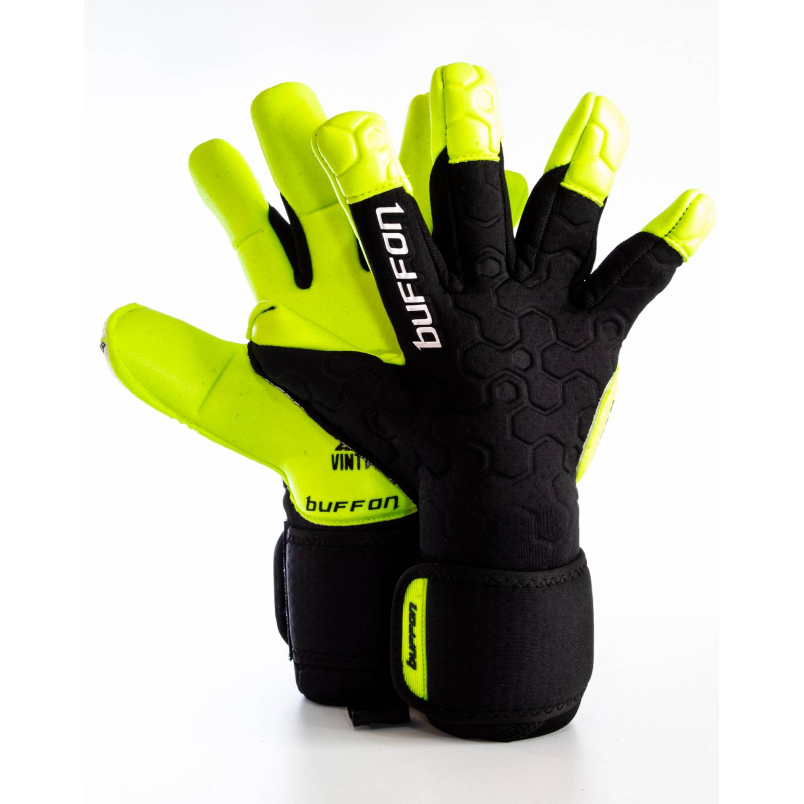 Guantes de Portero Buffon Titan Pro Negro/Neon - Golero Sport
