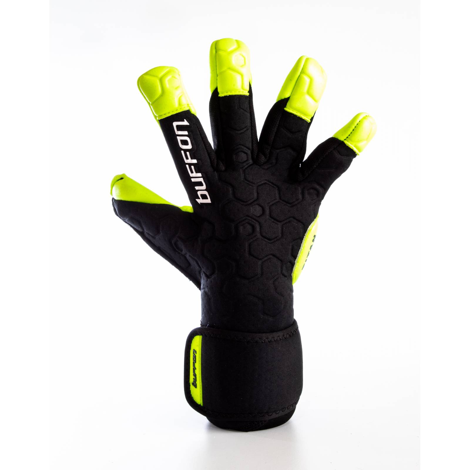 Guantes de Portero Buffon Titan Pro Negro/Neon - Golero Sport