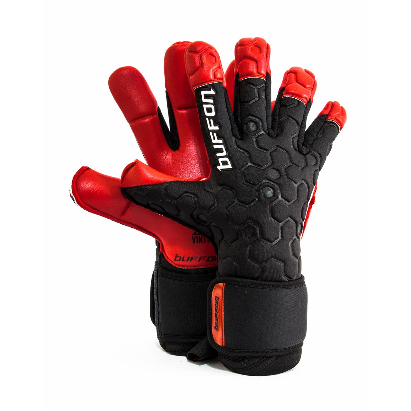Guantes de Portero Buffon Titan Pro Negro/Rojo - Golero Sport