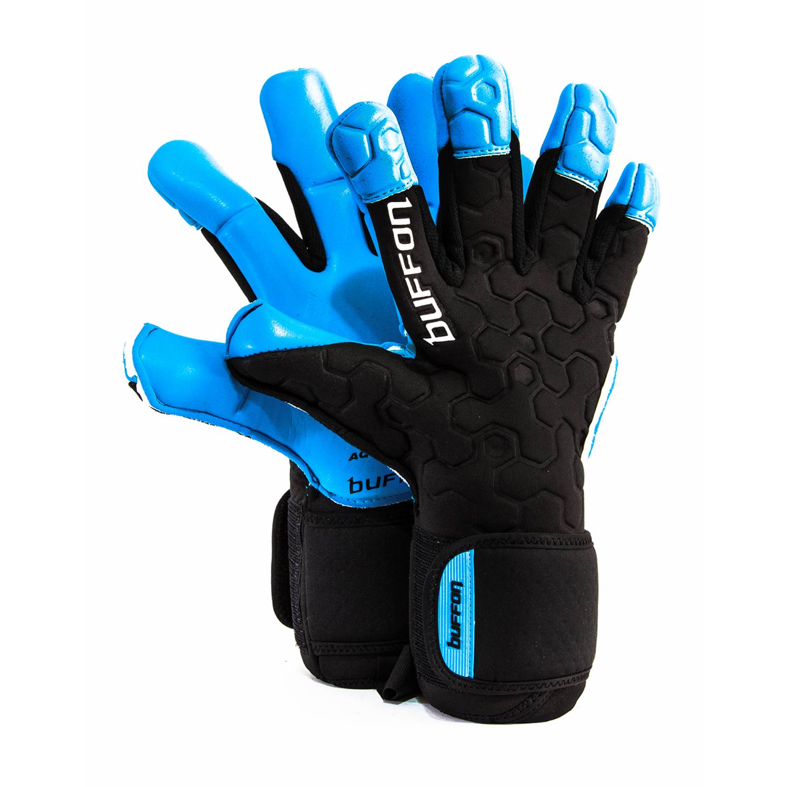 Guantes de Portero Buffon Titan Pro Negro/Aqua - Golero Sport