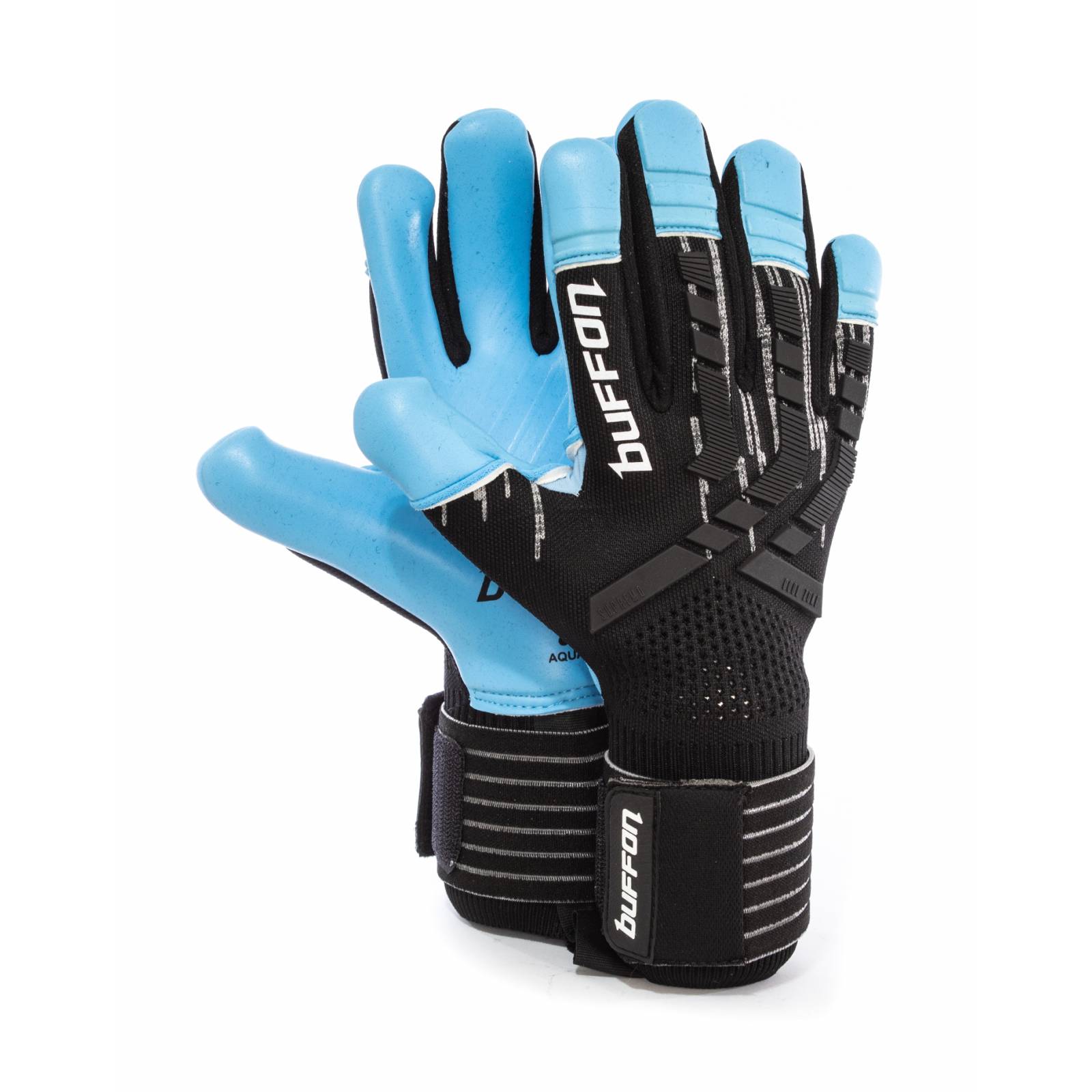 Guantes de Portero Buffon Supremo Pro Negro/Aqua - Golero Sport