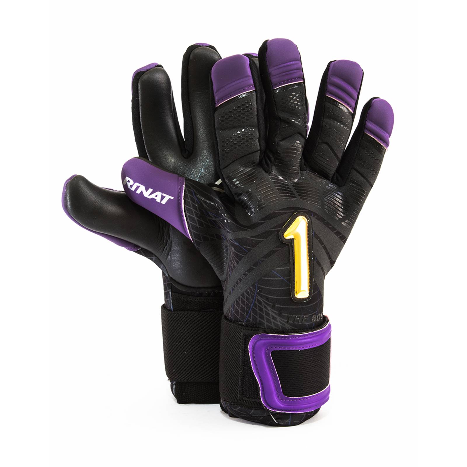 Guantes de Portero Rinat The Boss Alpha Negro/Morado - Golero Sport