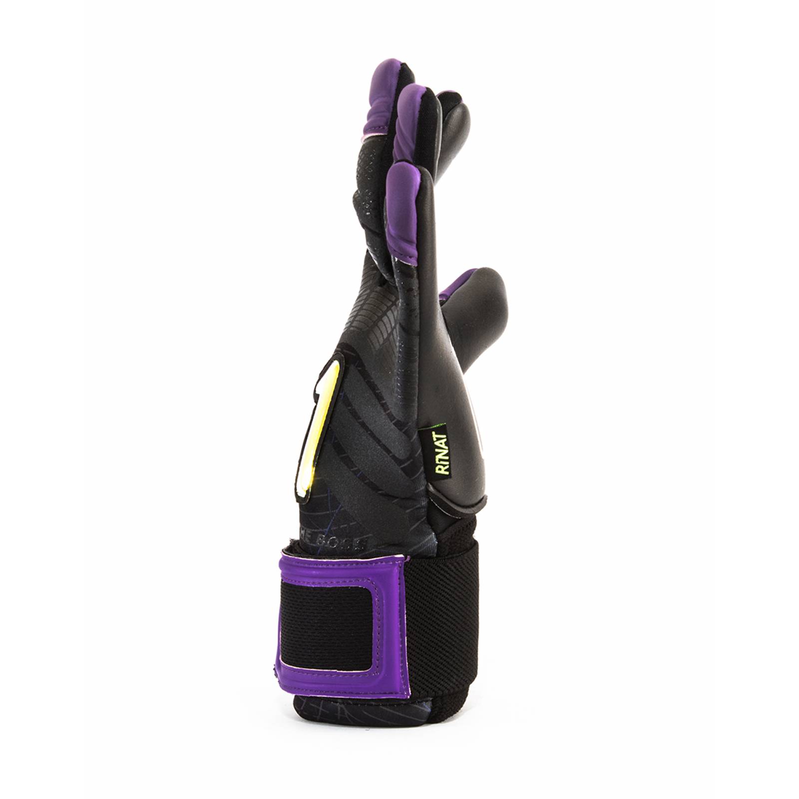 Guantes de Portero Rinat The Boss Alpha Negro/Morado - Golero Sport