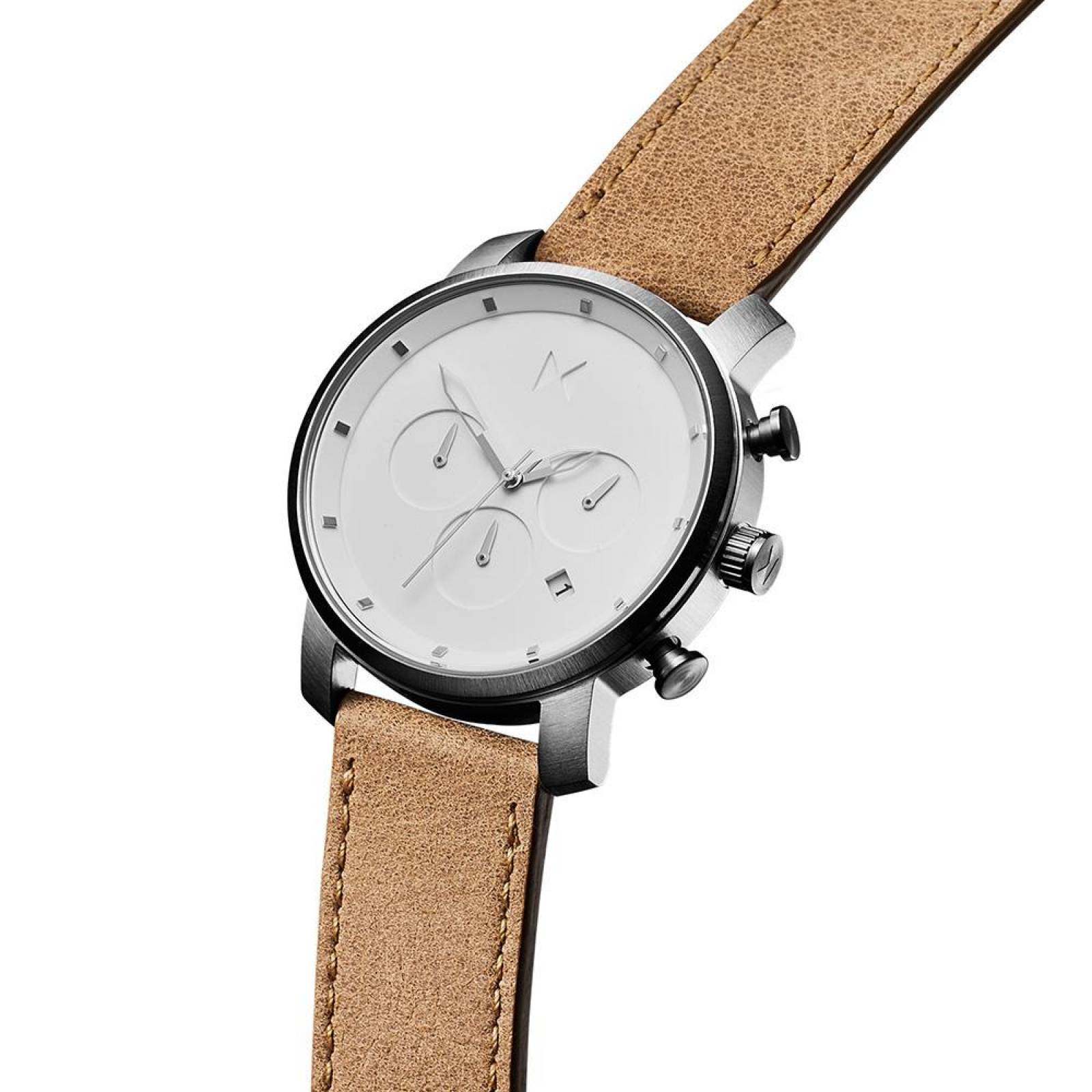 Reloj MVMT Hombre Cuero D-MC02-WT Chrono 40Mm 