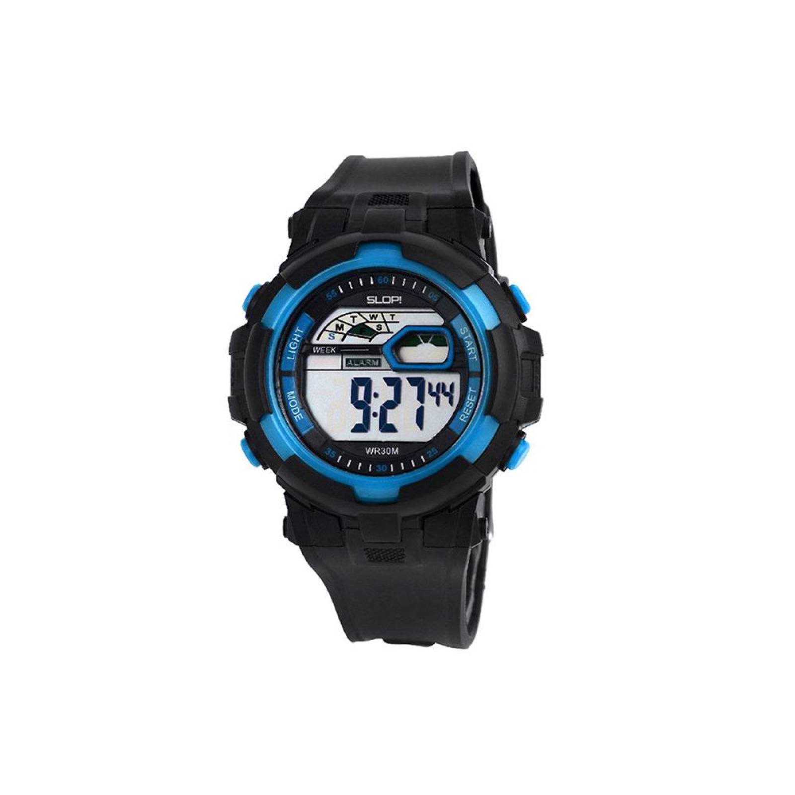Reloj Slop Deportivo Negro SW85715 De Plástico Para Niño 