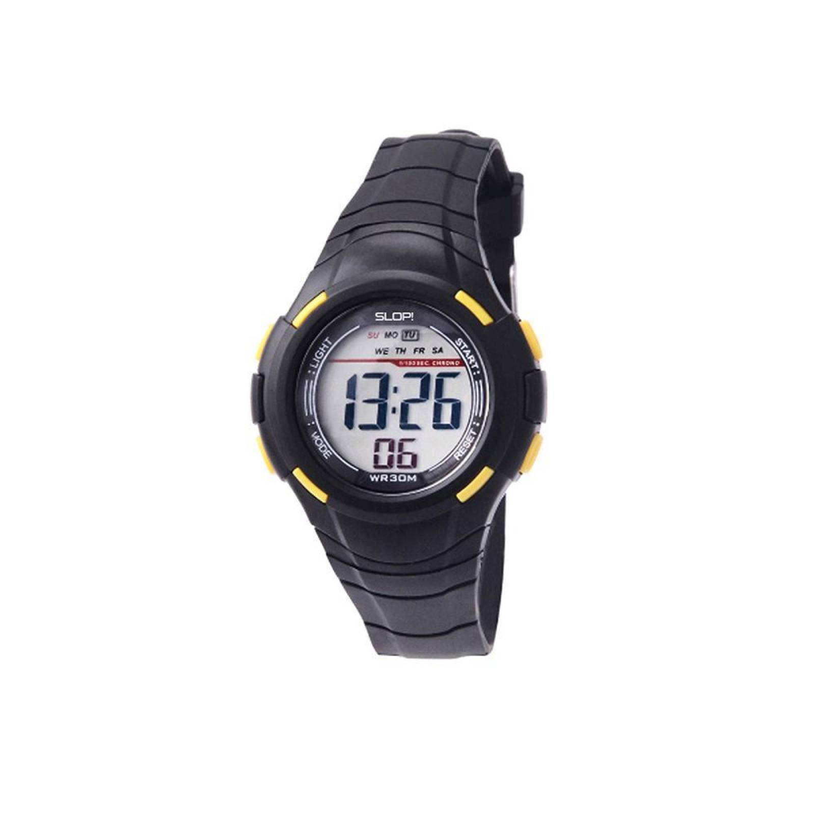 Reloj Slop Deportivo Negro SW85591 De Plástico Para Niño 
