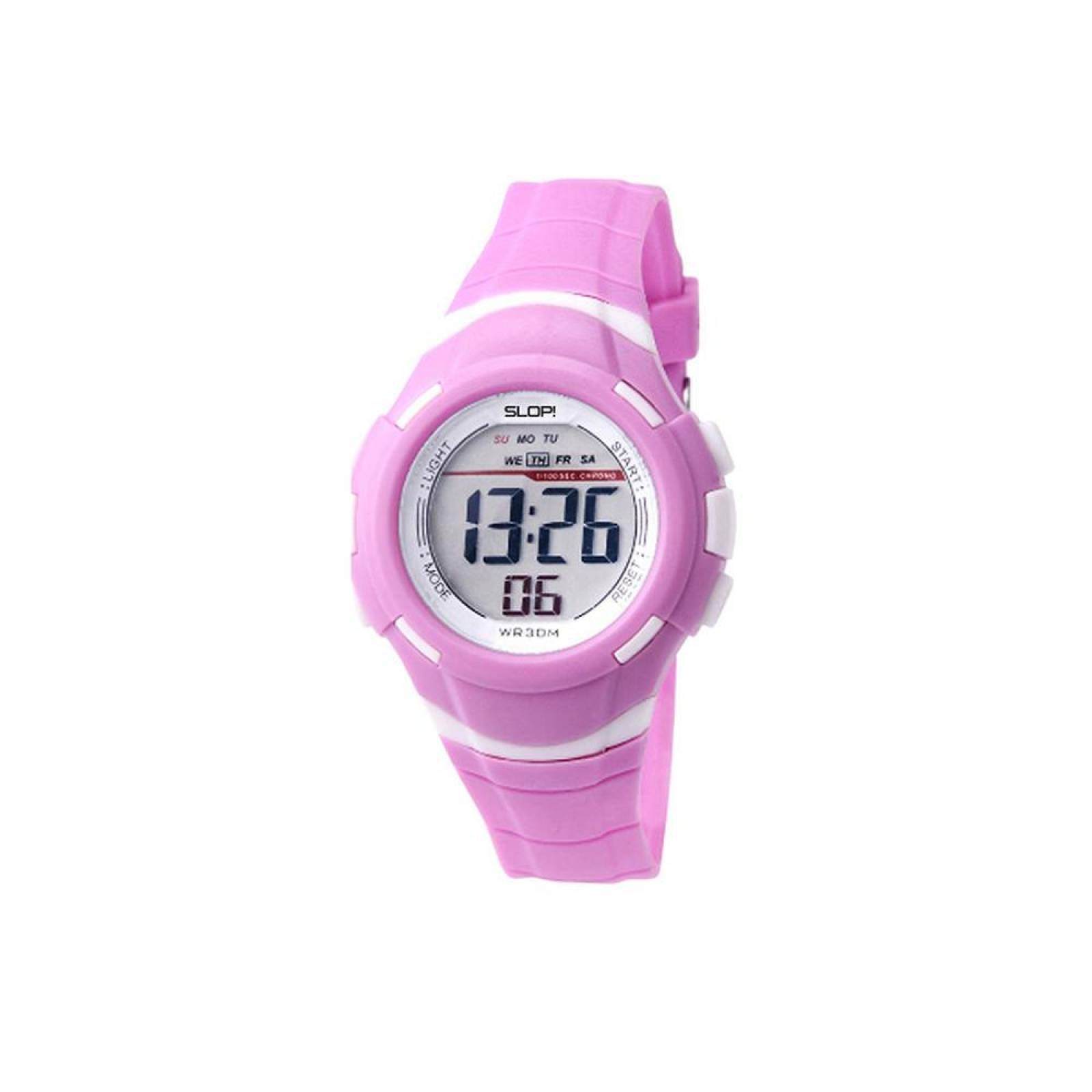 Reloj Slop Deportivo Rosa SW85594 De Plástico Para Niña 
