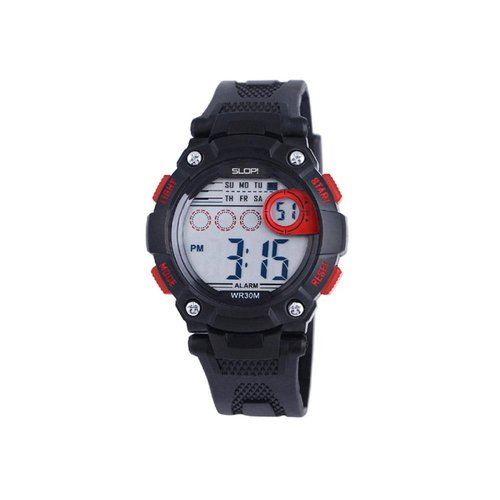 Reloj Slop Deportivo Negro SW85602 De Plástico Para Niño 