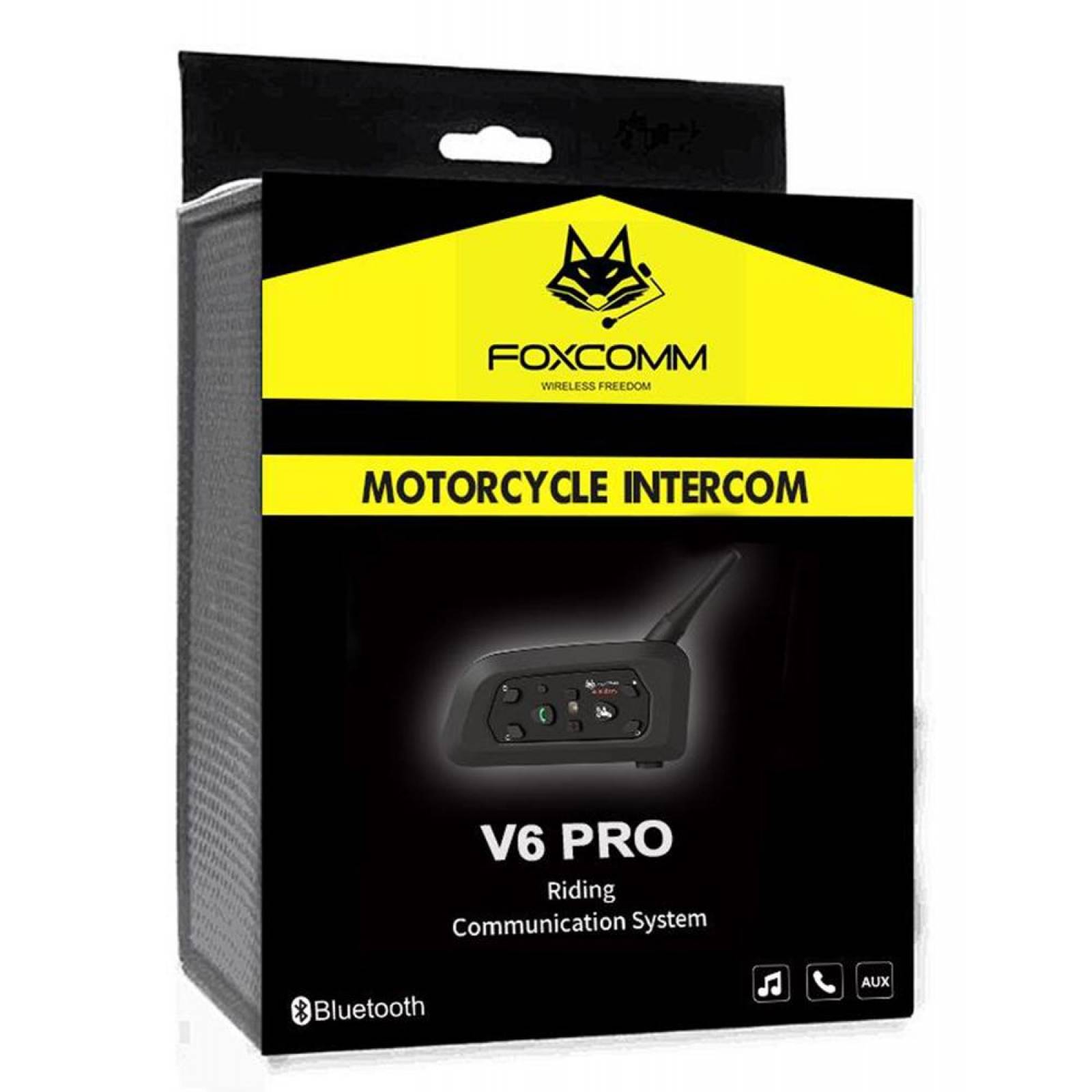 Intercomunicador Para Motocicleta Foxcomm V6 Pro - S006 