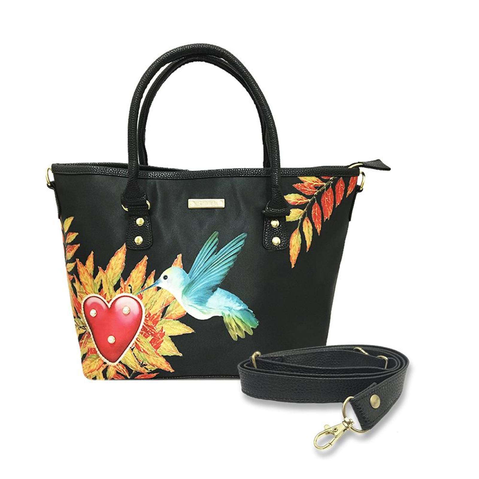 Bolsa Dama Chula Colibrí Corazón 906-59 - S014