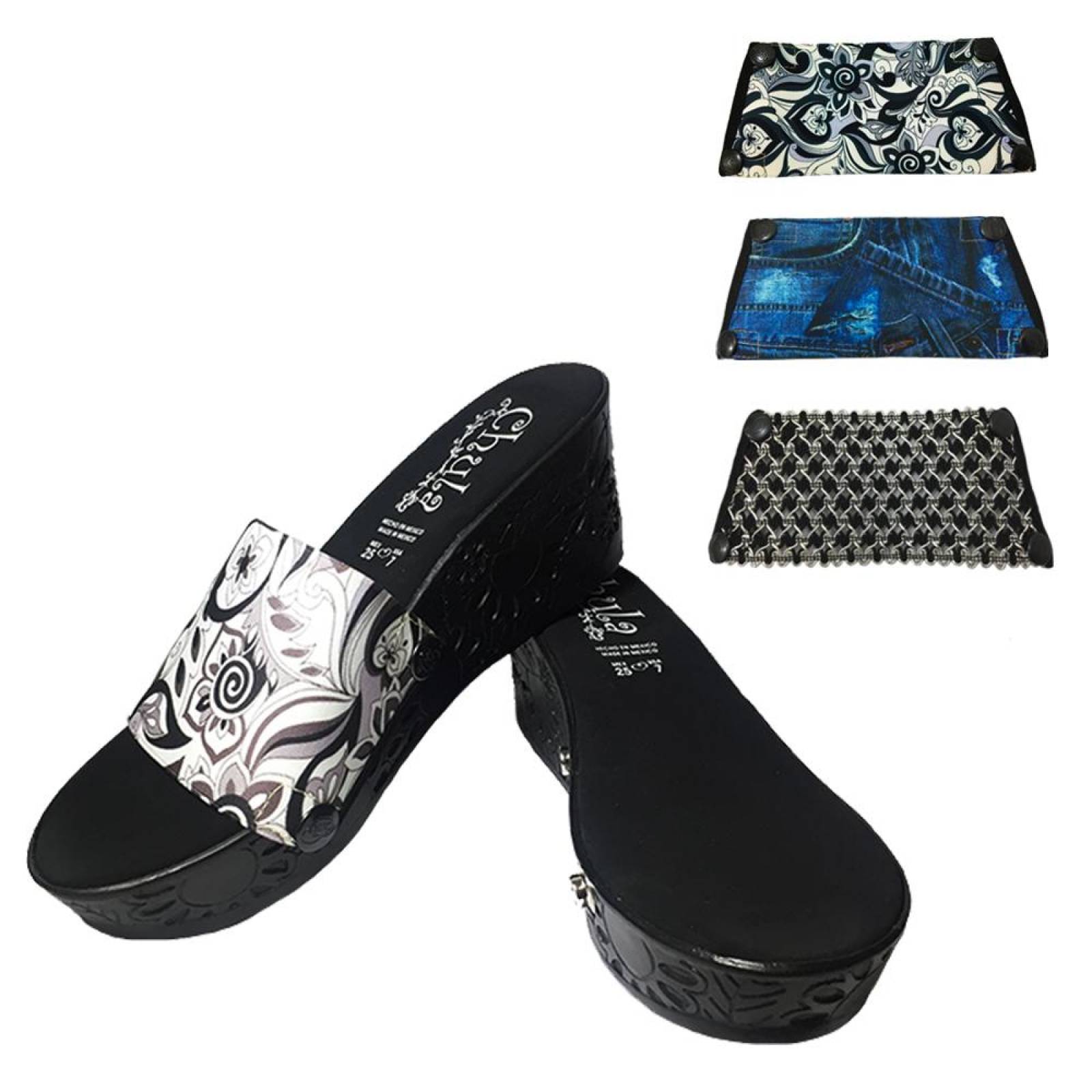 Sandalias Intercambiable Kit 3 en 1 Dama Chula 201-07 - S014