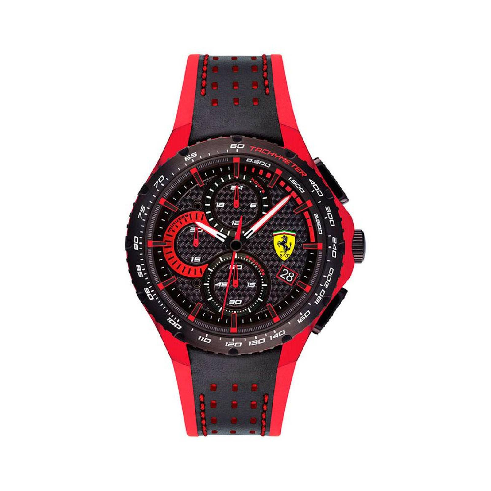 Reloj Ferrari Pista Negro 0830733 Para Hombre 