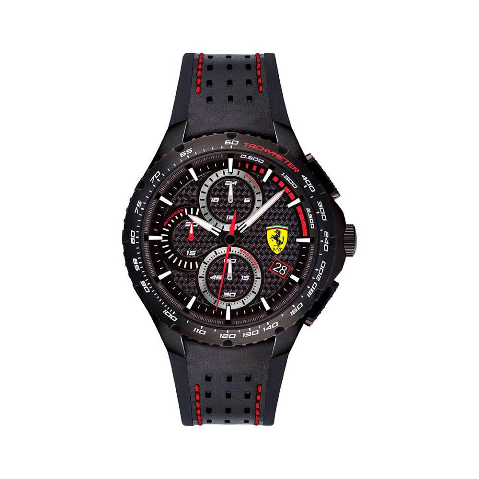 Reloj Ferrari Pista Negro 0830734 Para Hombre 