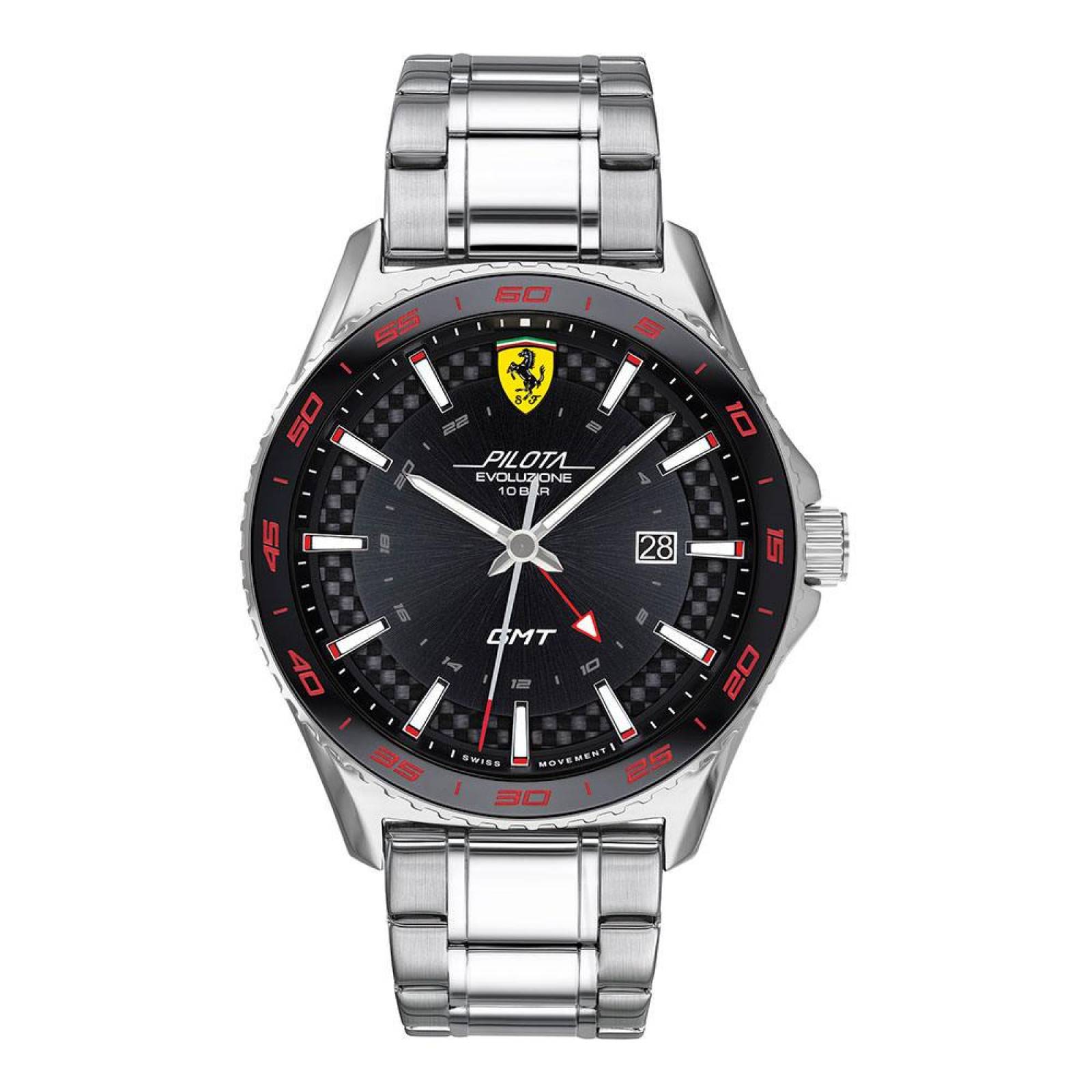 Set Reloj Ferrari Hombre Pilota Evo Plateado 0830811 - S007