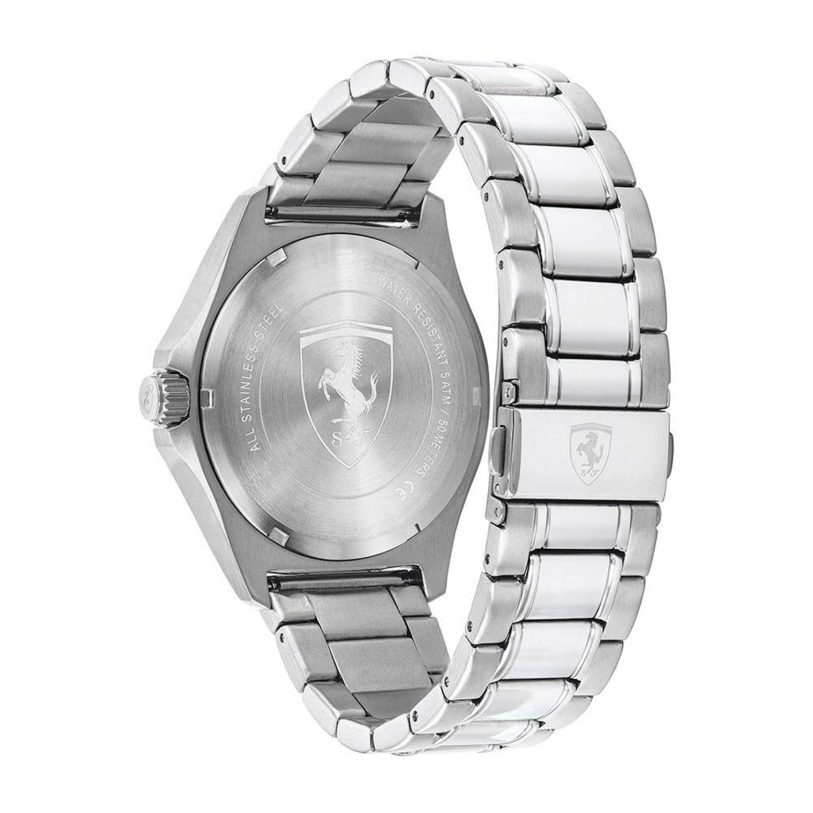 Set Reloj Ferrari Hombre Pilota Evo Plateado 0830811 - S007