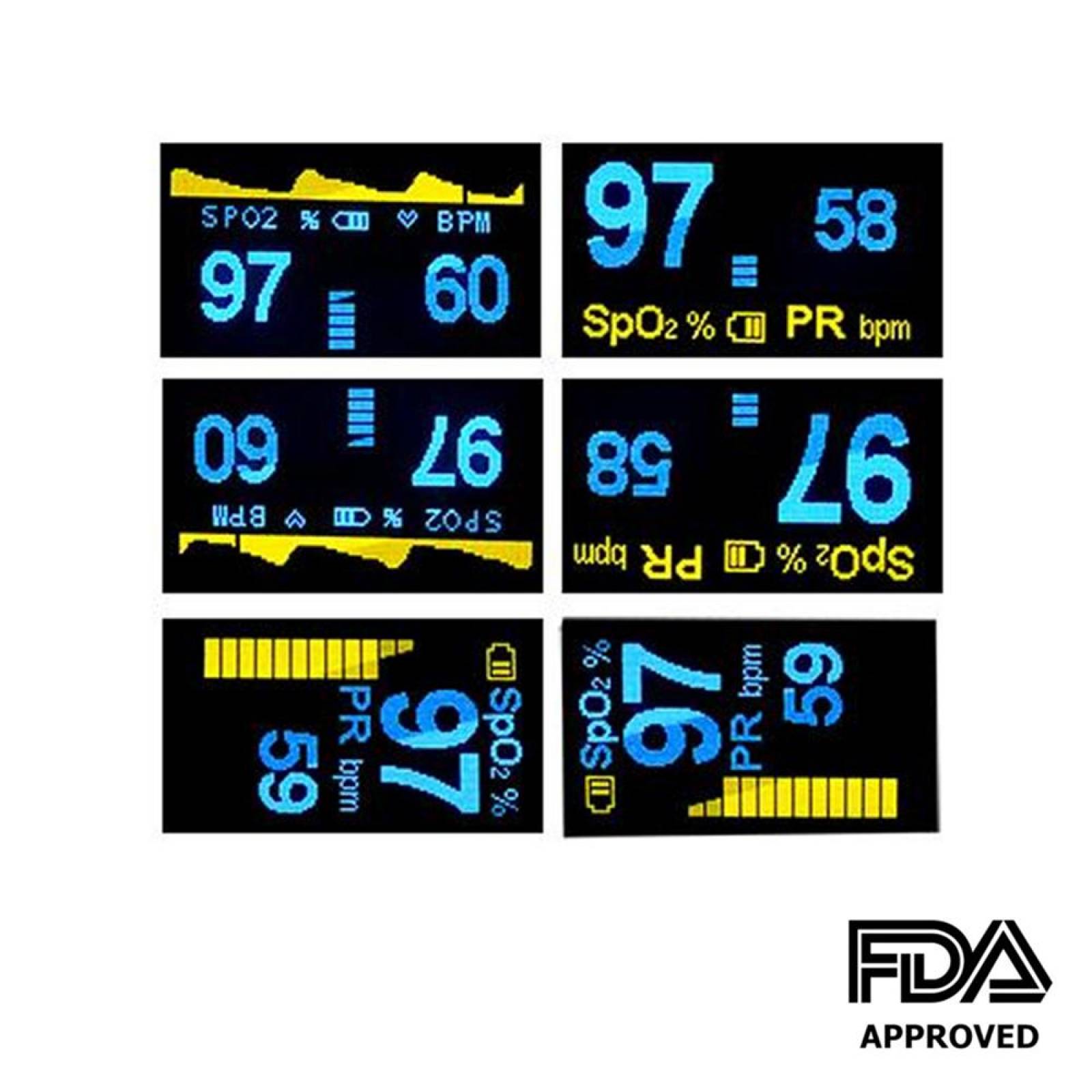 Oxímetro Pulso Dedo Yonker Negro Médico Profesional - S020 