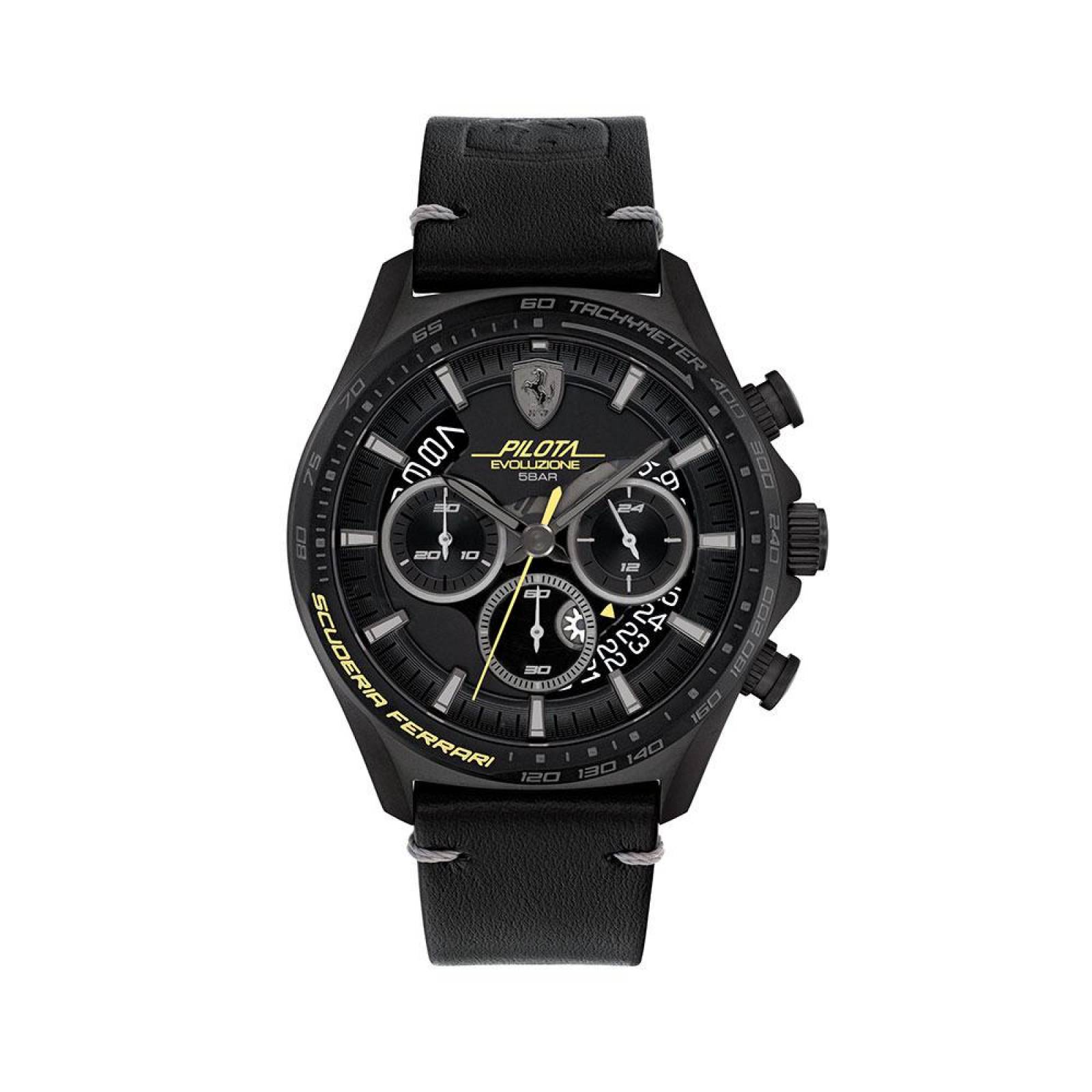 Reloj Ferrari Pilota Evo Negro 0830823 Para Hombre