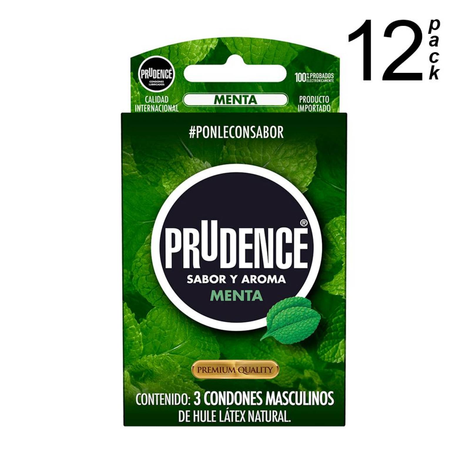 Condones Prudence Sabor Aroma Menta 12 Pack - S005