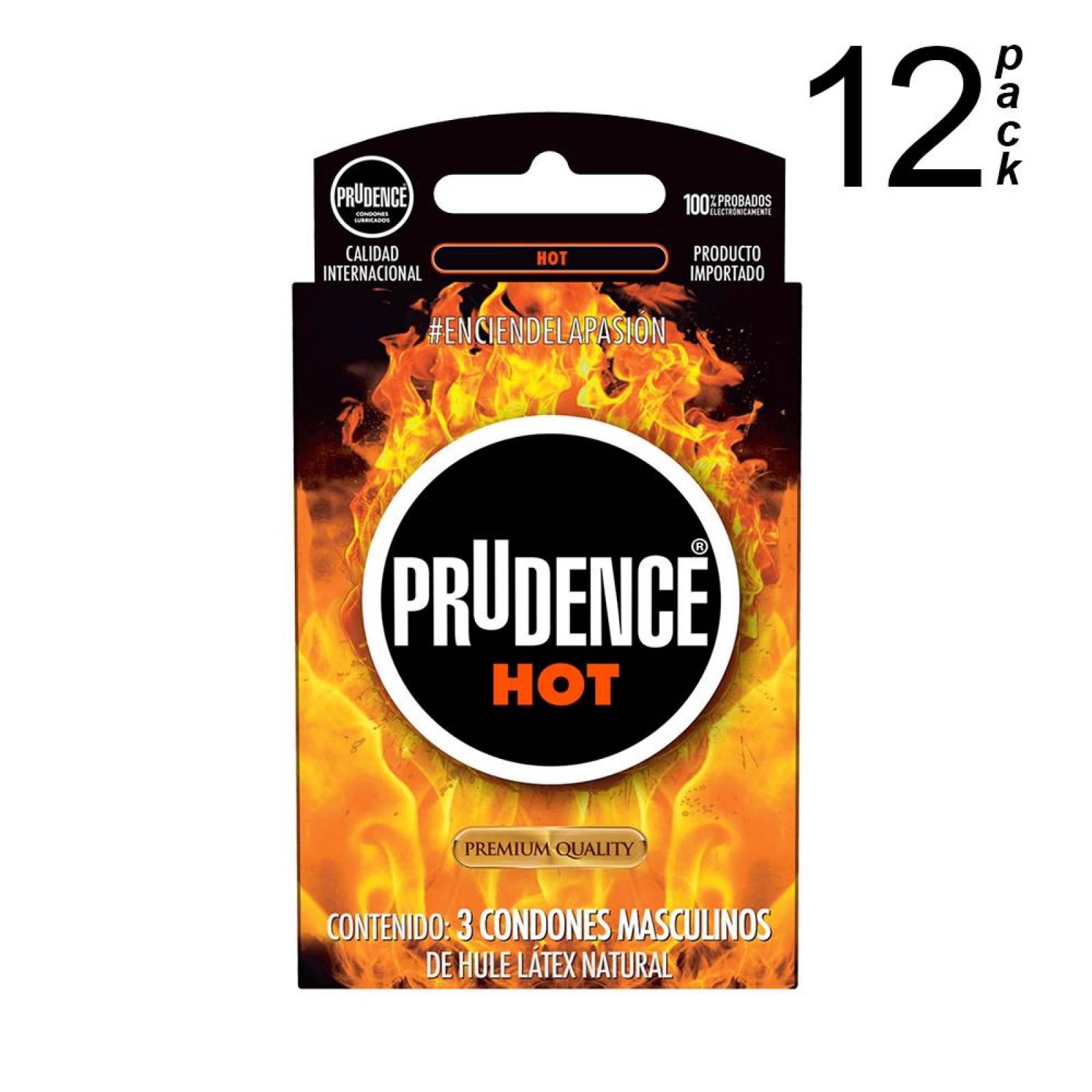 Condones Prudence Hot 12 Pack - S005