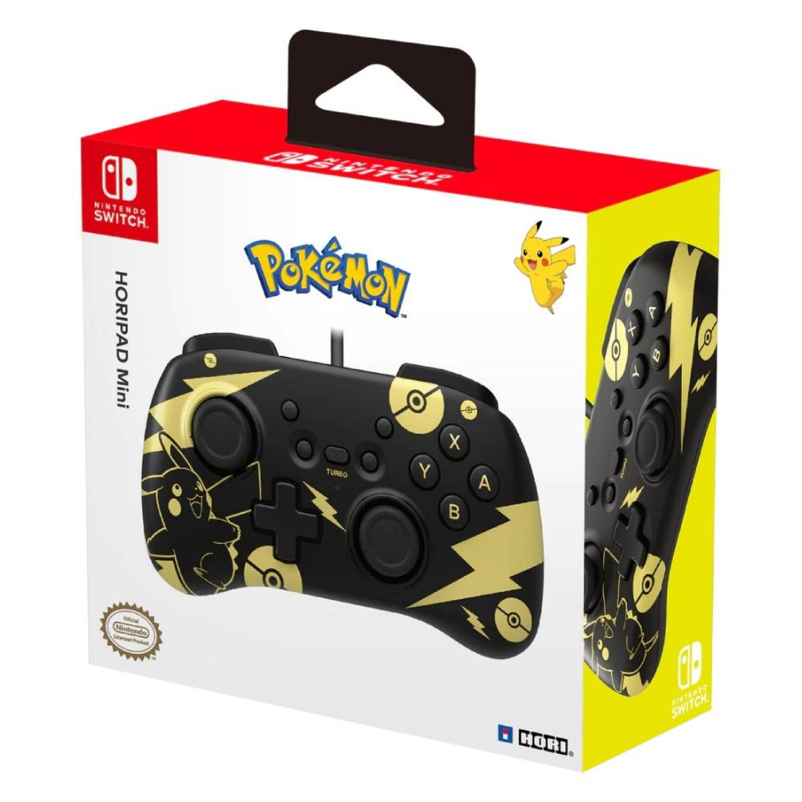 Mini Game Pad Pikachu Black & Gold Nintendo Switch - S001 
