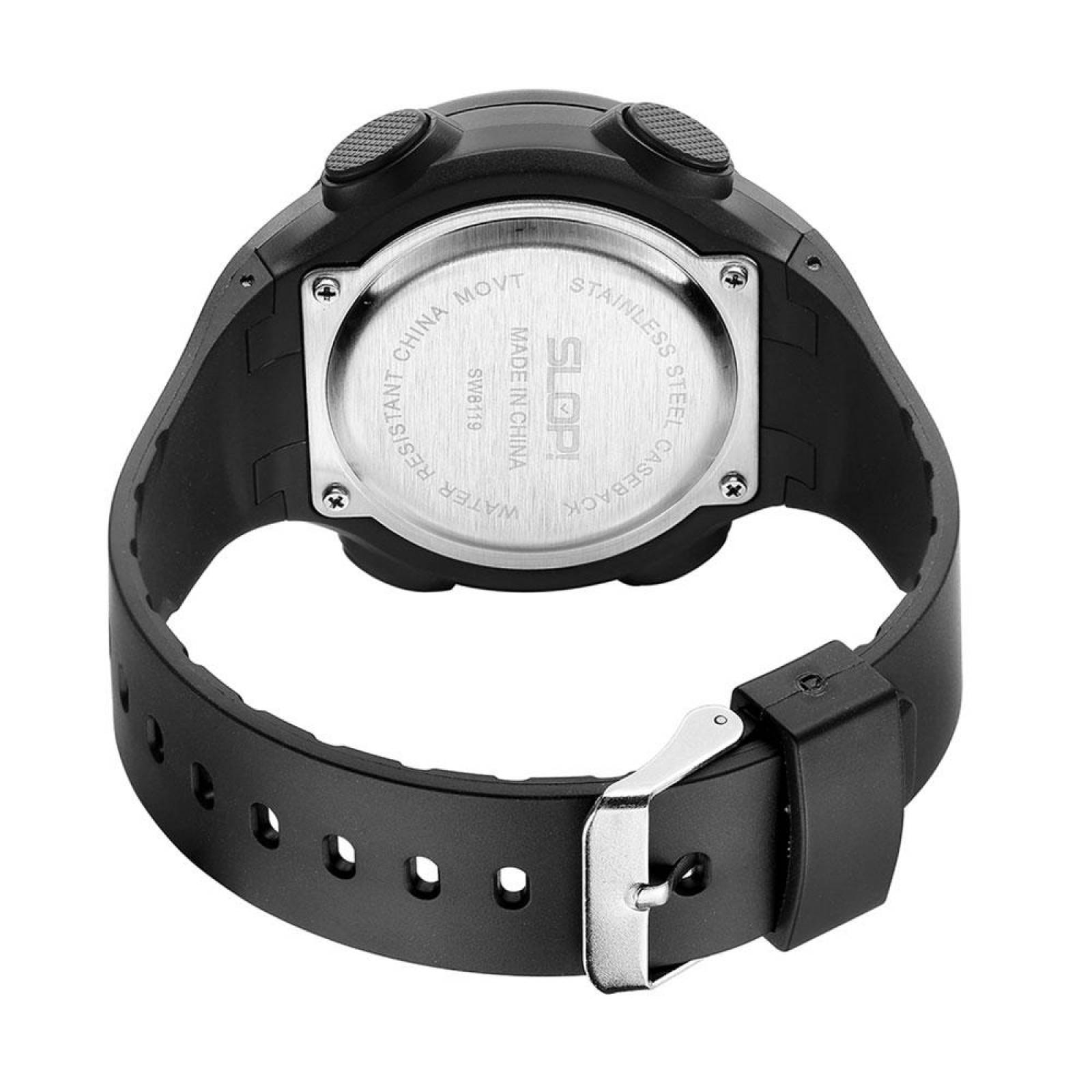 Reloj Slop Deportivo Negro SW81192 De Plástico Para Niño 