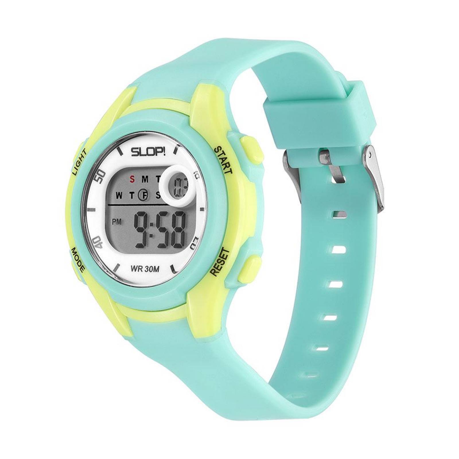 Reloj Slop Deportivo Verde SW82155 De Plástico Para Niña
