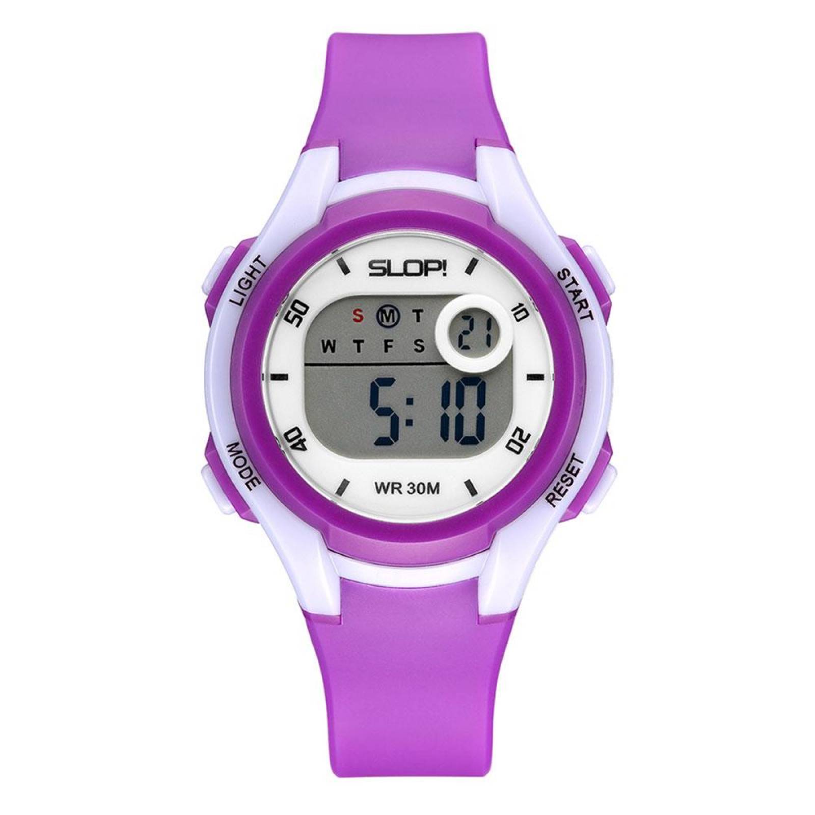 Reloj Slop Deportivo Morado SW82153 De Plástico Para Niña 
