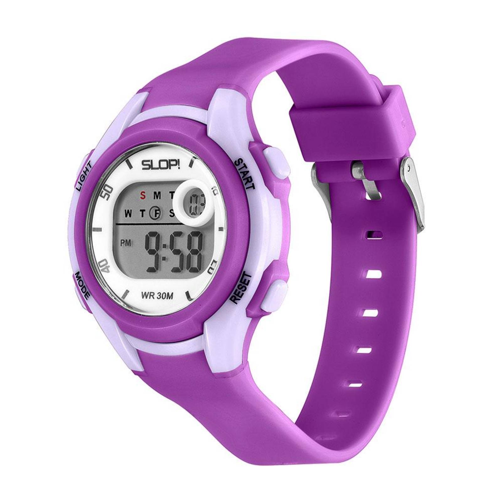 Reloj Slop Deportivo Morado SW82153 De Plástico Para Niña 