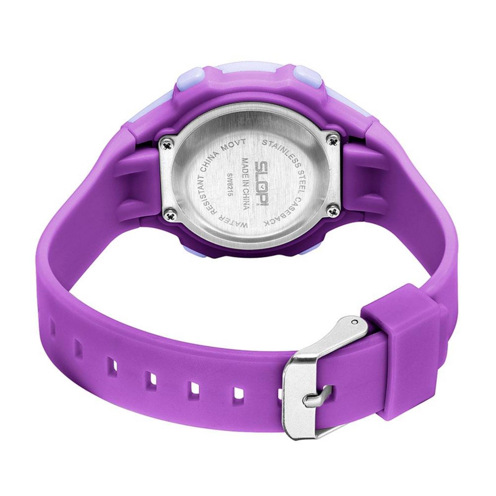 Reloj Slop Deportivo Morado SW82153 De Plástico Para Niña 