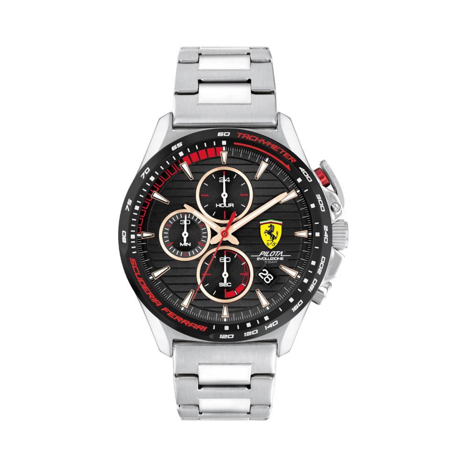 Reloj Ferrari Hombre Pilota Evo Plateado 0830852 - S007 