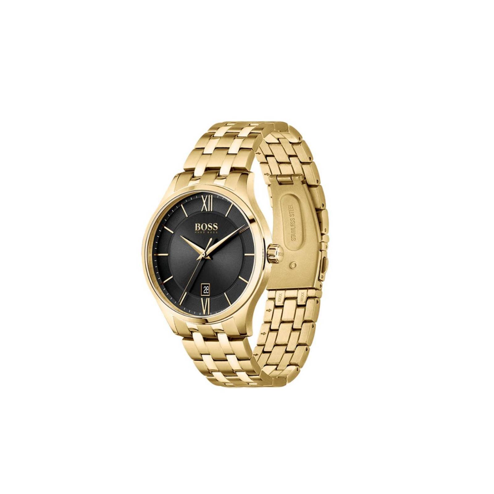 BOSS Orologio Analogico al Quarzo da Uomo Collezione ELITE con Cinturino in Acciaio Inossidabile di Colore Dorato - 1513897