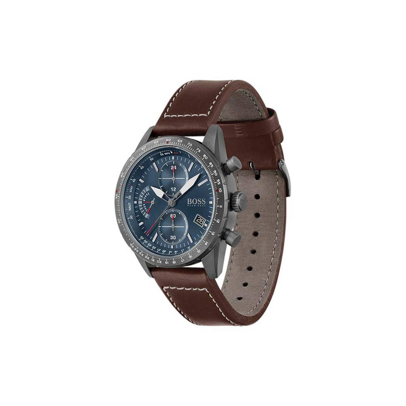 Reloj Hugo Boss Hombre Cuero 1513852 Pilot Edit Chrono 