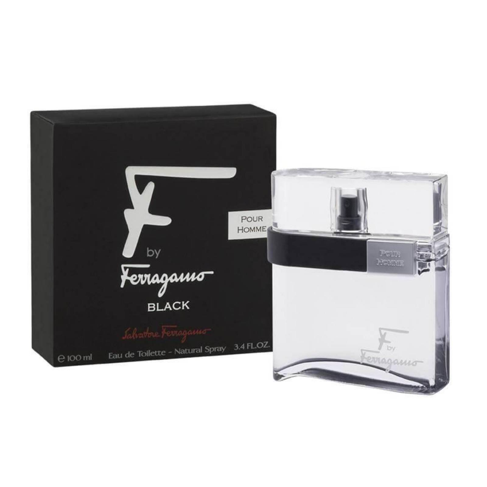 Salvatore Ferragamo F Black Eau Toilette 100ml Para Hombre 