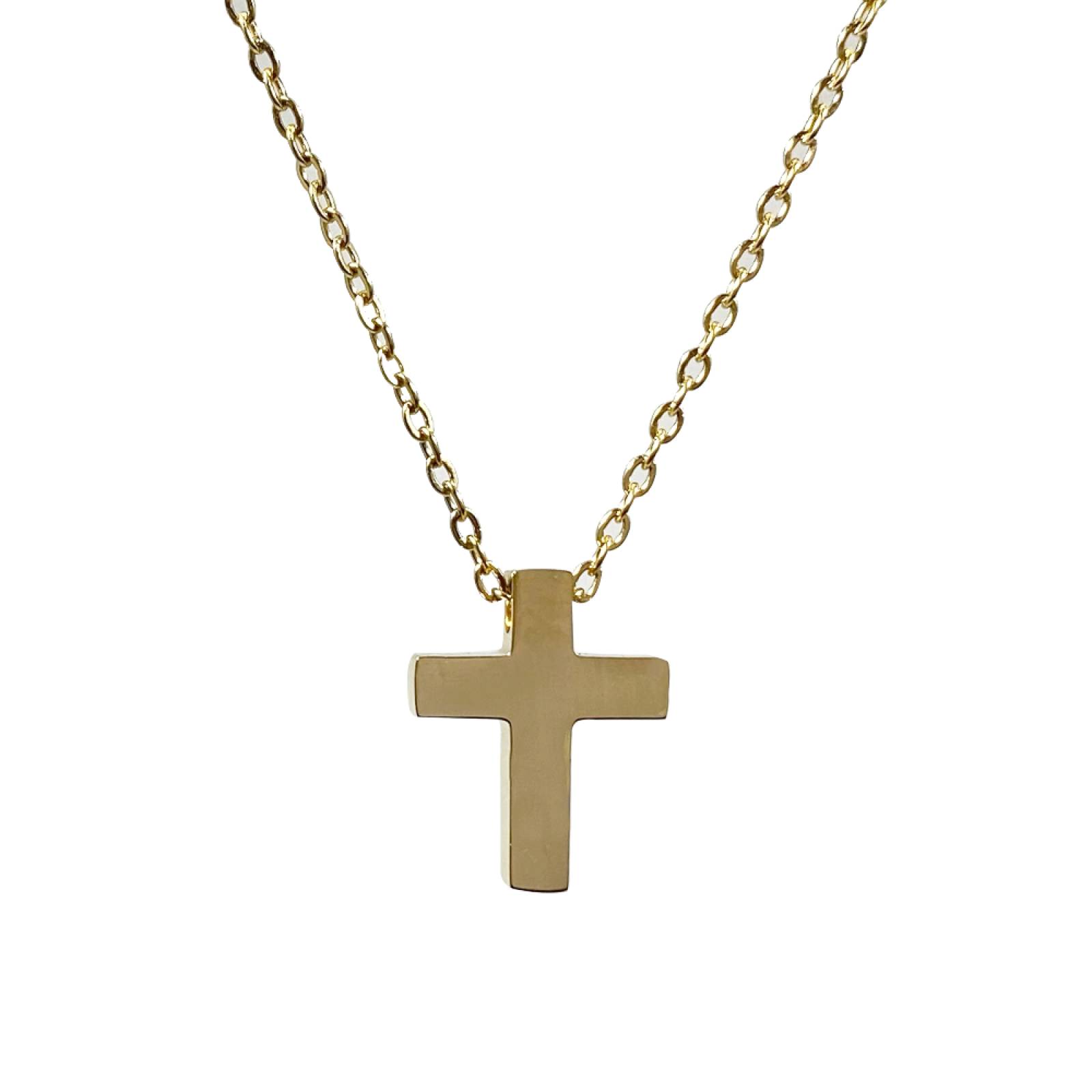 Dije De Cruz Acero Ilan Gold Dama GLXL-Y1401G - S024 