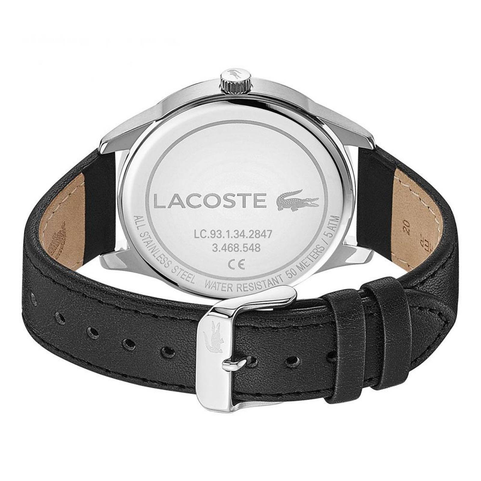 Set Reloj Lacoste Caballero Color Negro 2070014 - S023